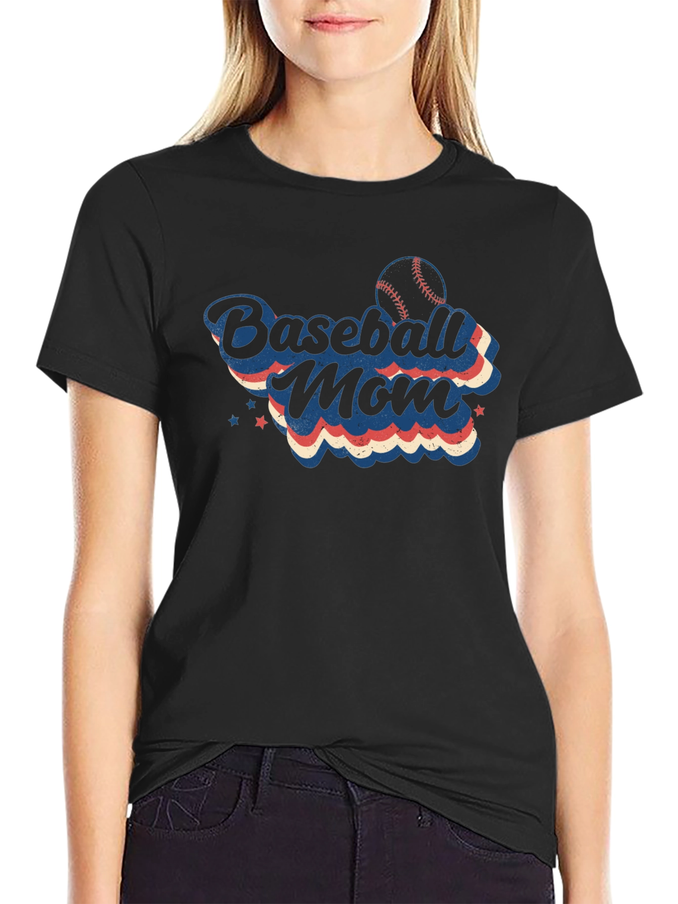 Baseball Mom T-Shirt - Retro Design