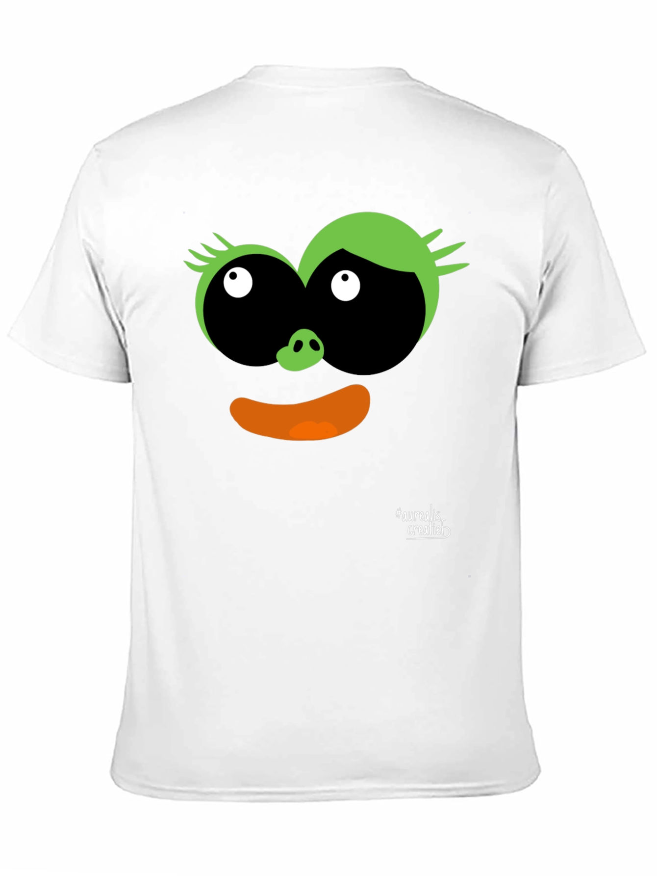 Fun Cartoon Face Black T-Shirt