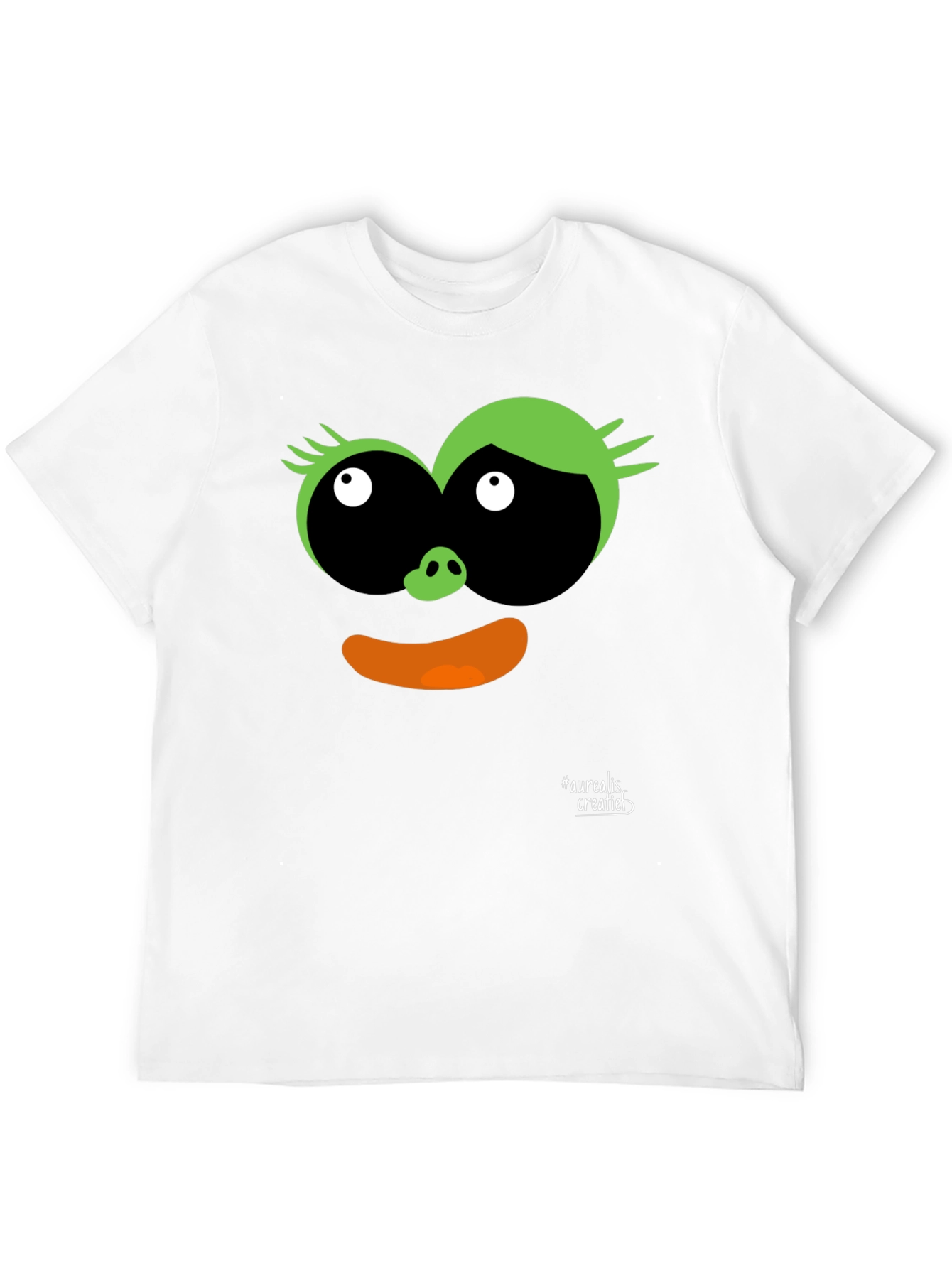 Fun Cartoon Face Black T-Shirt