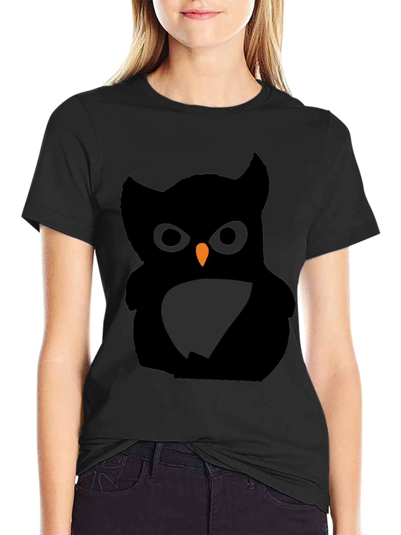 Black Owl Graphic Tee - Mens Casual Shirt
