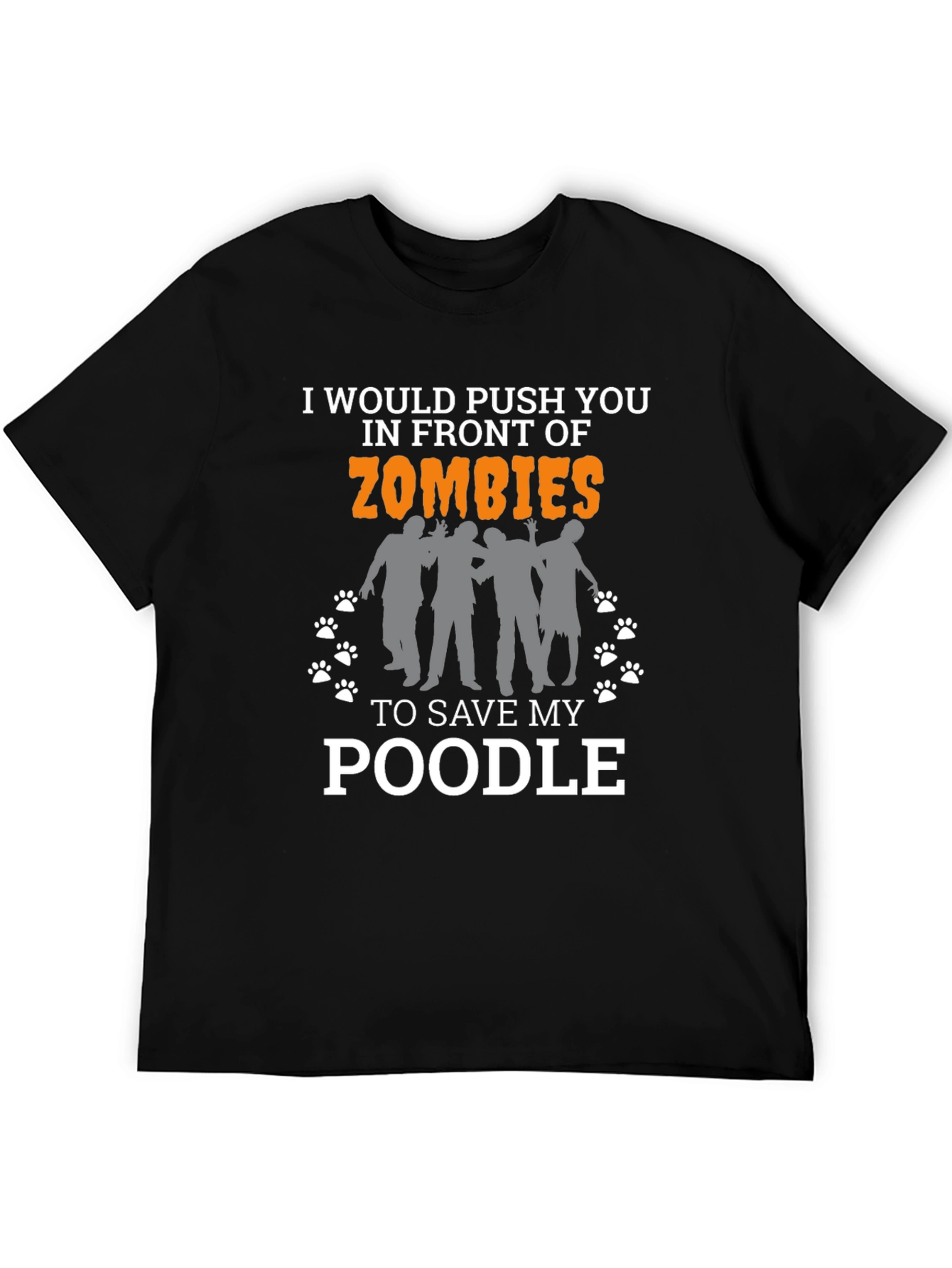 Zombie Poodle T-Shirt Funny Novelty Tee