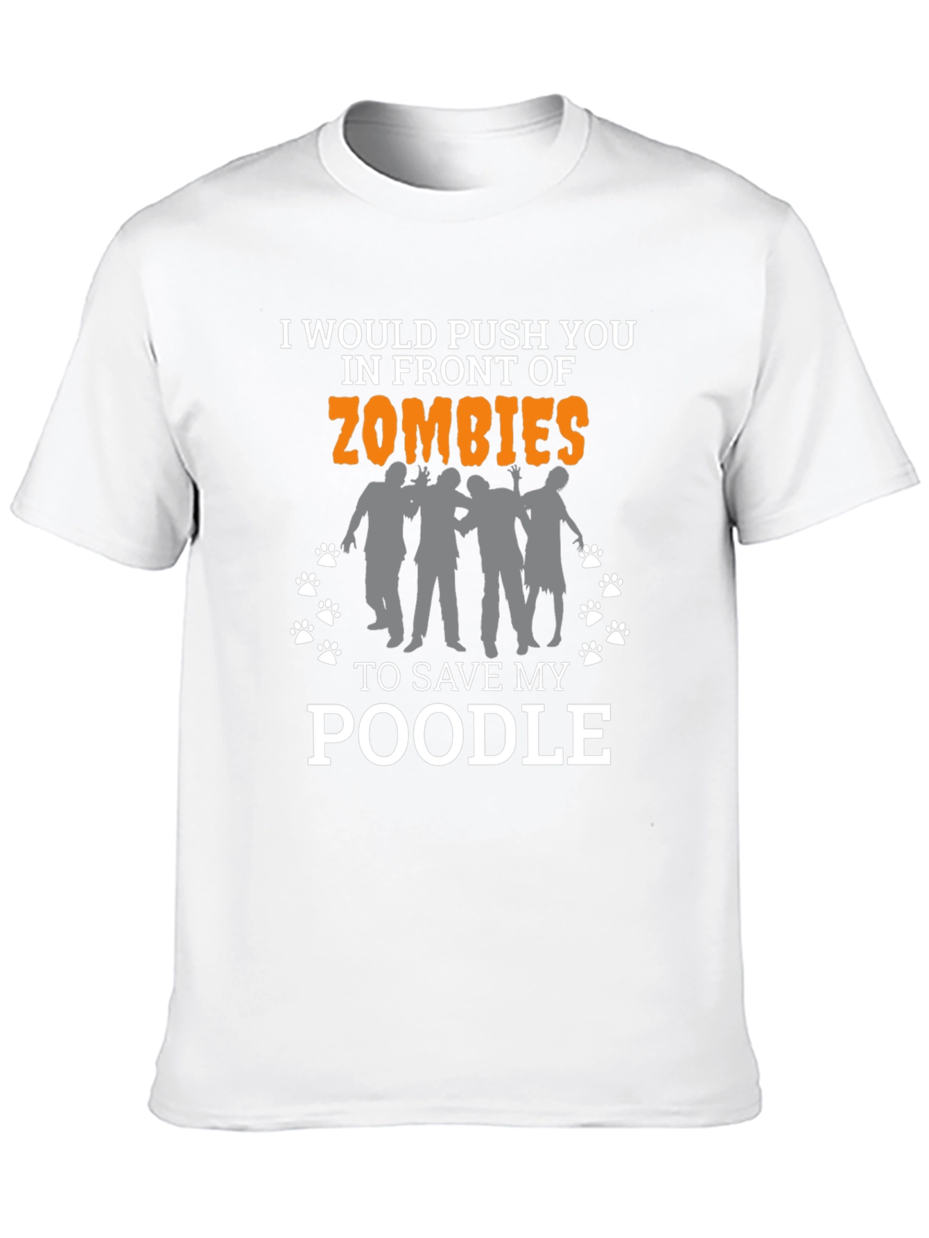 Zombie Poodle T-Shirt Funny Novelty Tee