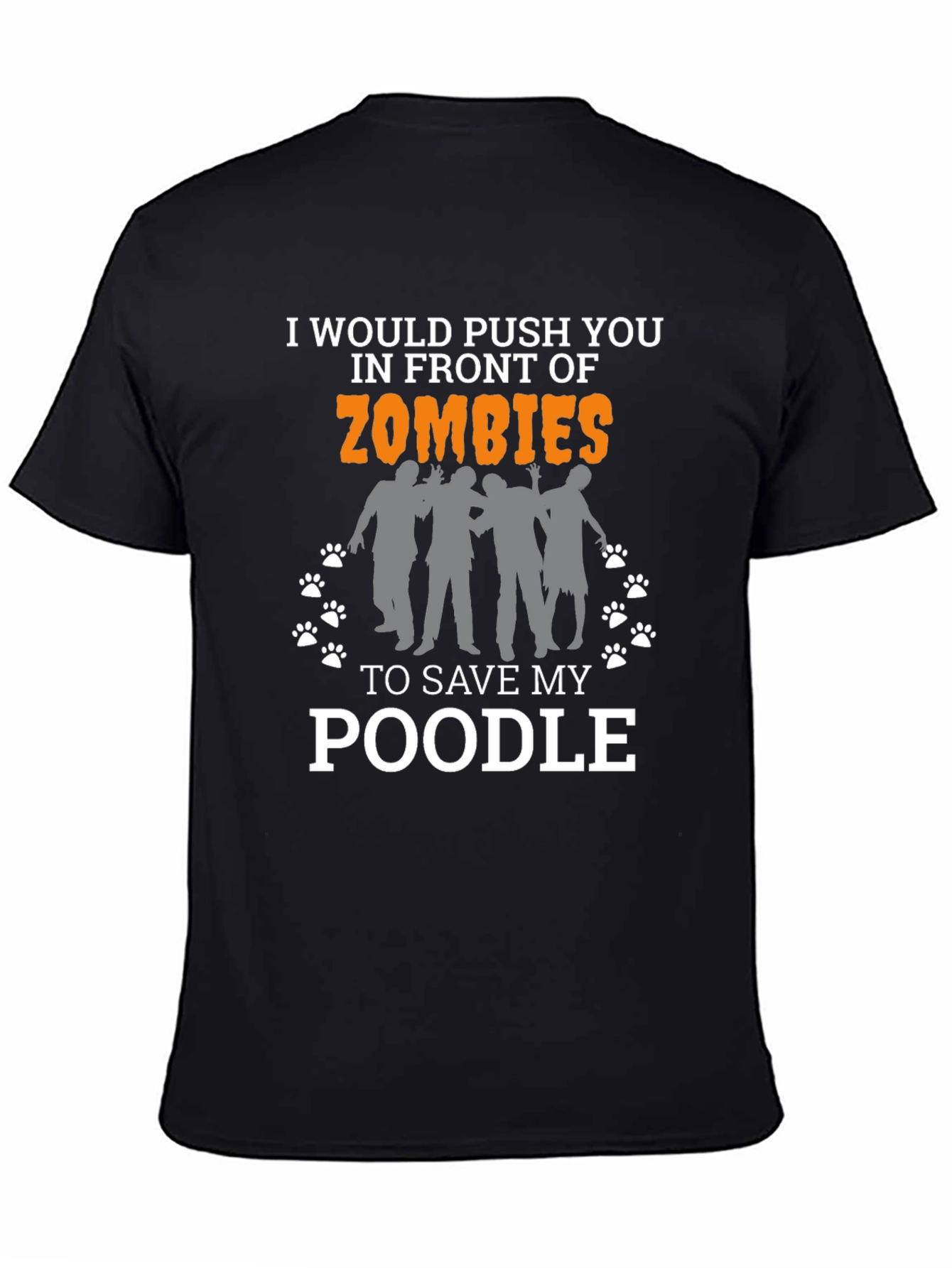Zombie Poodle T-Shirt Funny Novelty Tee