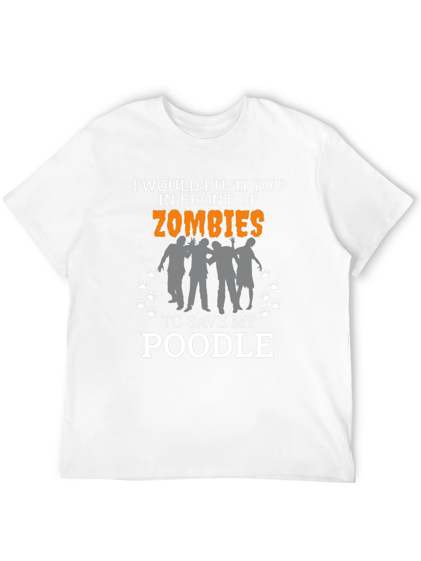 Zombie Poodle T-Shirt Funny Novelty Tee