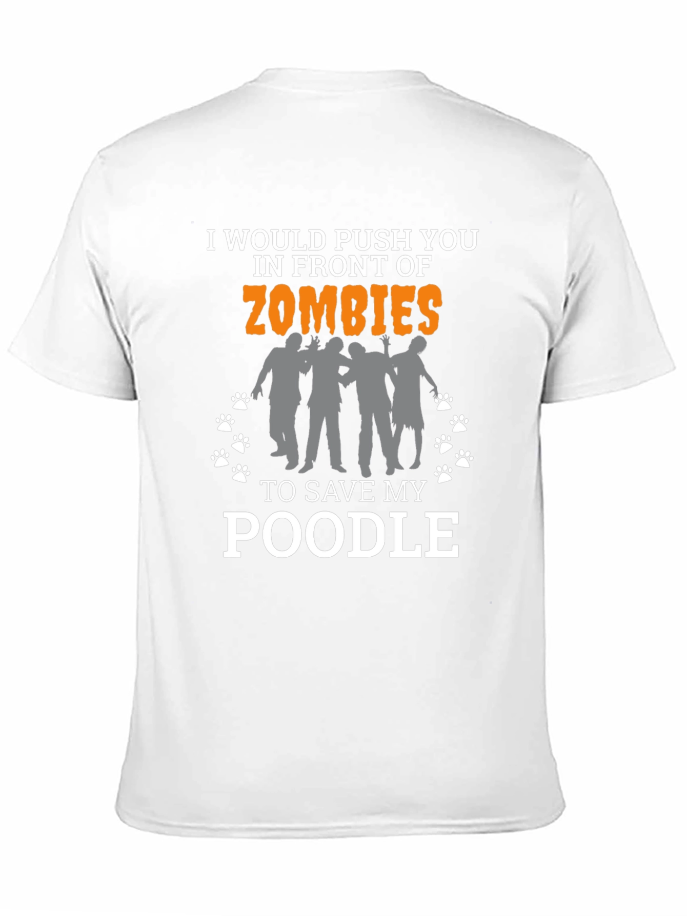 Zombie Poodle T-Shirt Funny Novelty Tee