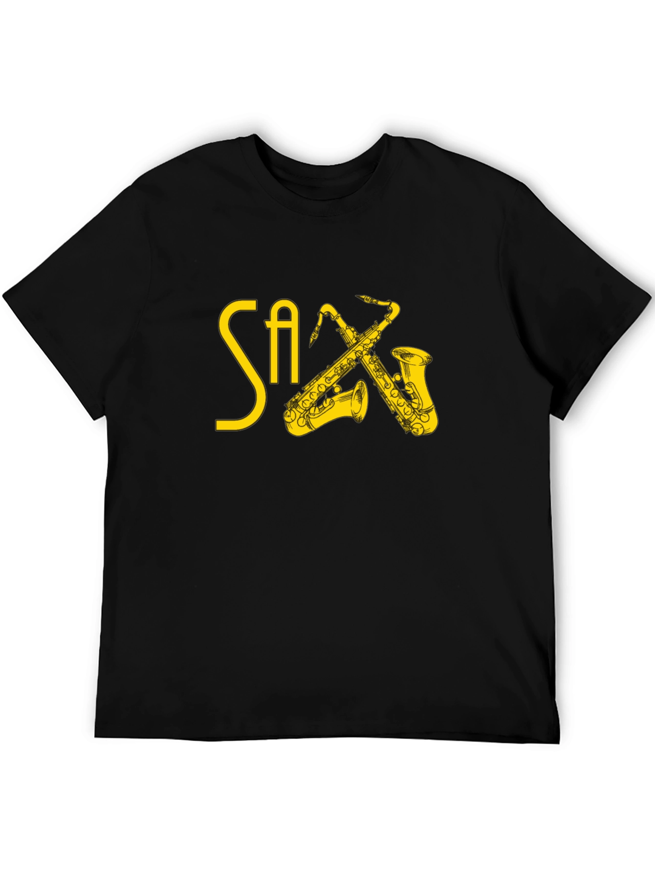 Saxophone Graphic Print T-Shirt