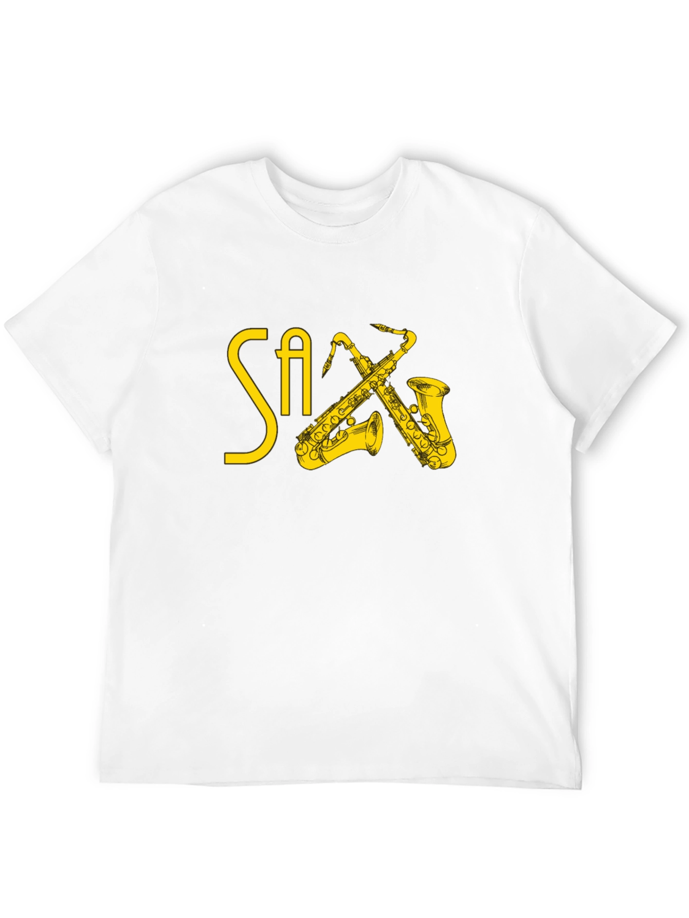 Saxophone Graphic Print T-Shirt