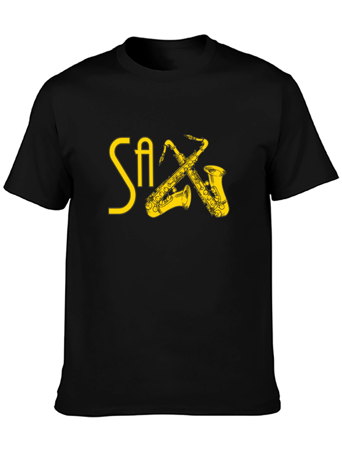 Saxophone Graphic Print T-Shirt