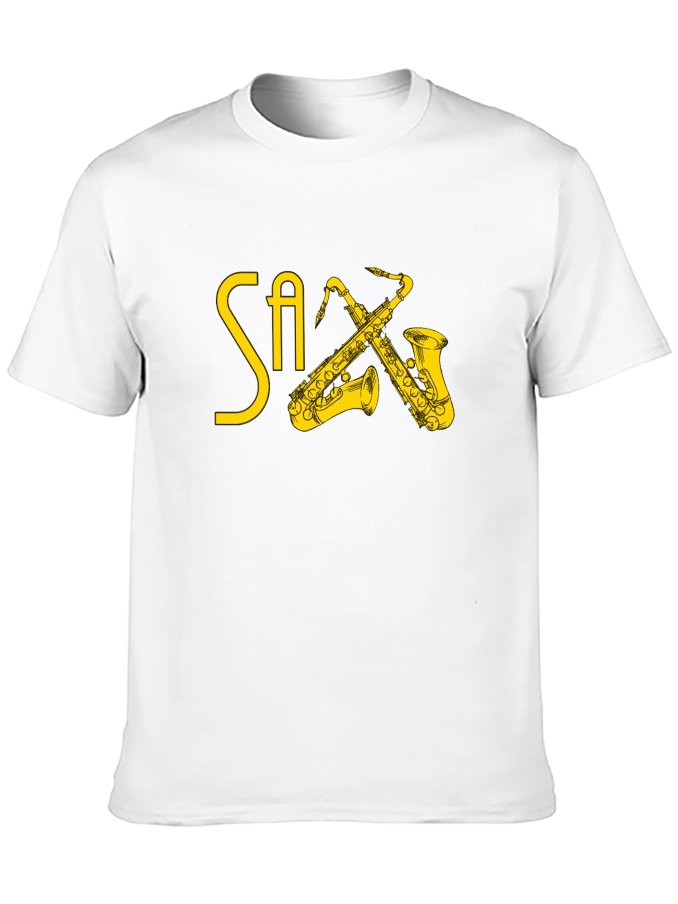Saxophone Graphic Print T-Shirt
