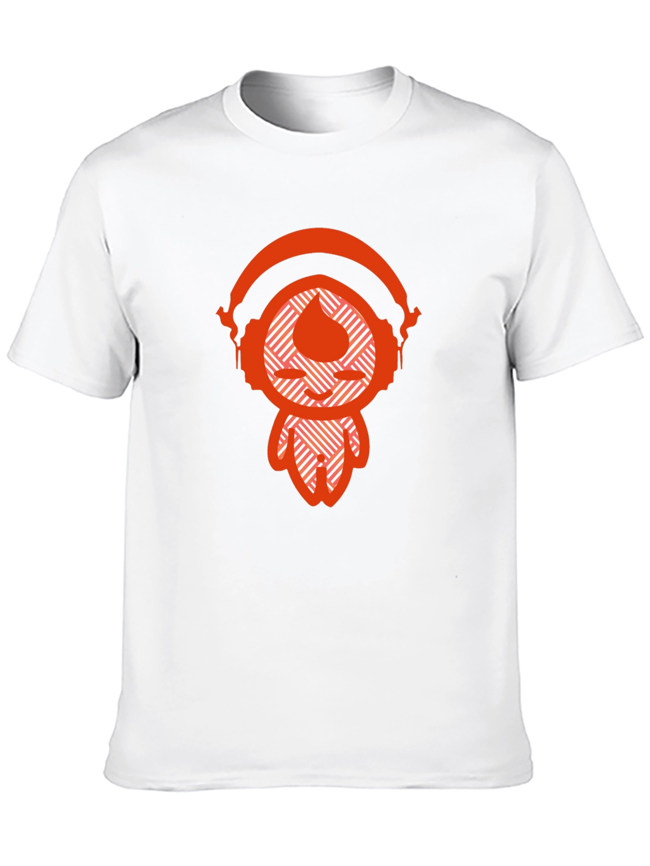Cool Graphic Tee - Headphones Design Casual Wear