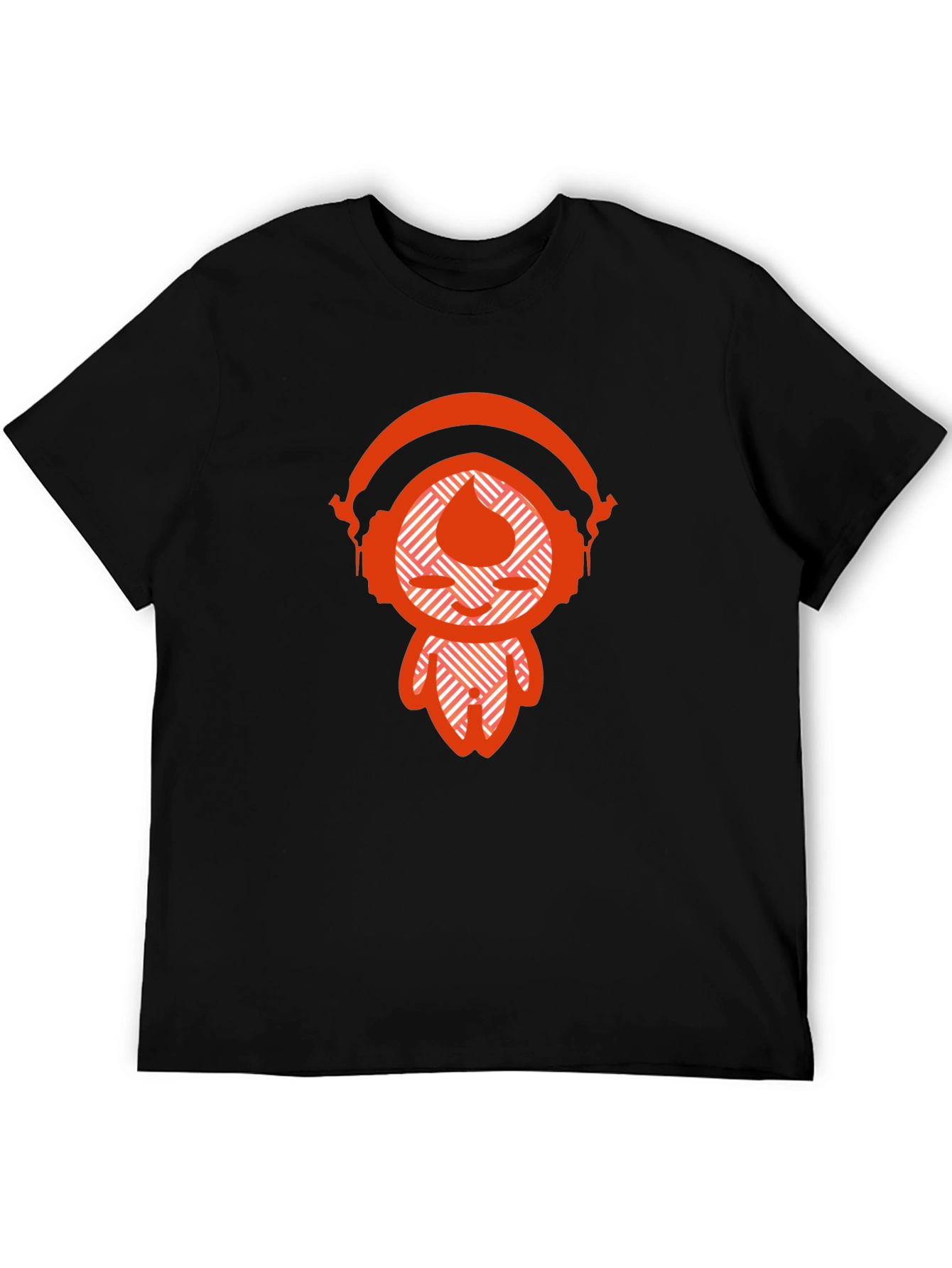 Cool Graphic Tee - Headphones Design Casual Wear