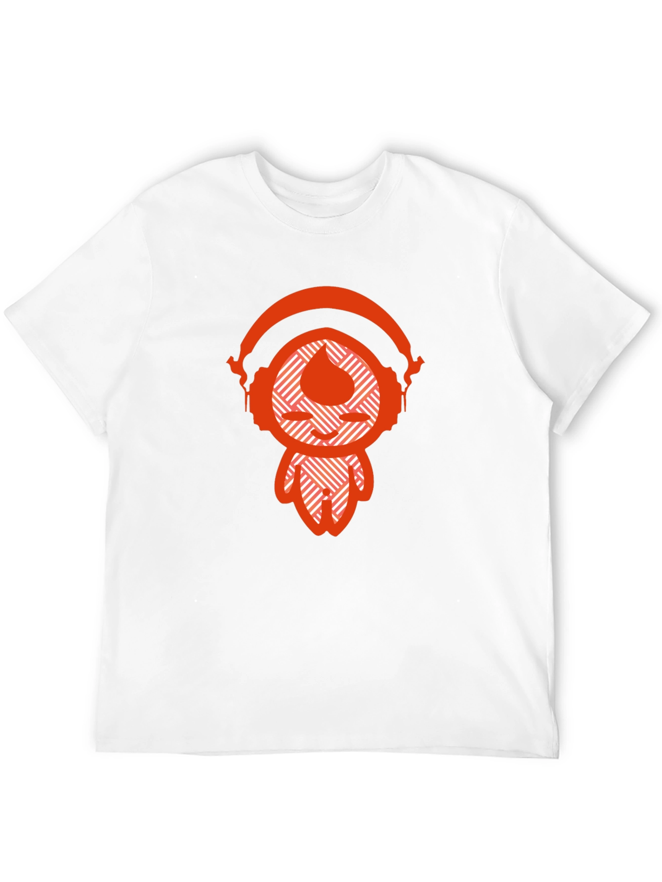 Cool Graphic Tee - Headphones Design Casual Wear