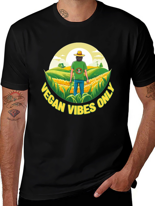 Vegan Vibes Only Graphic Tee - Black