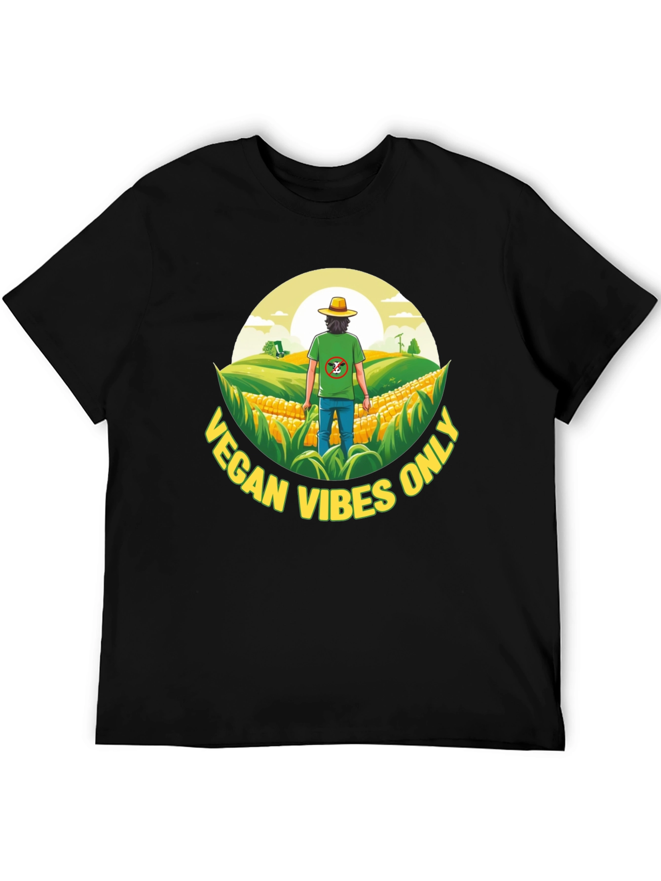 Vegan Vibes Only Graphic Tee - Black