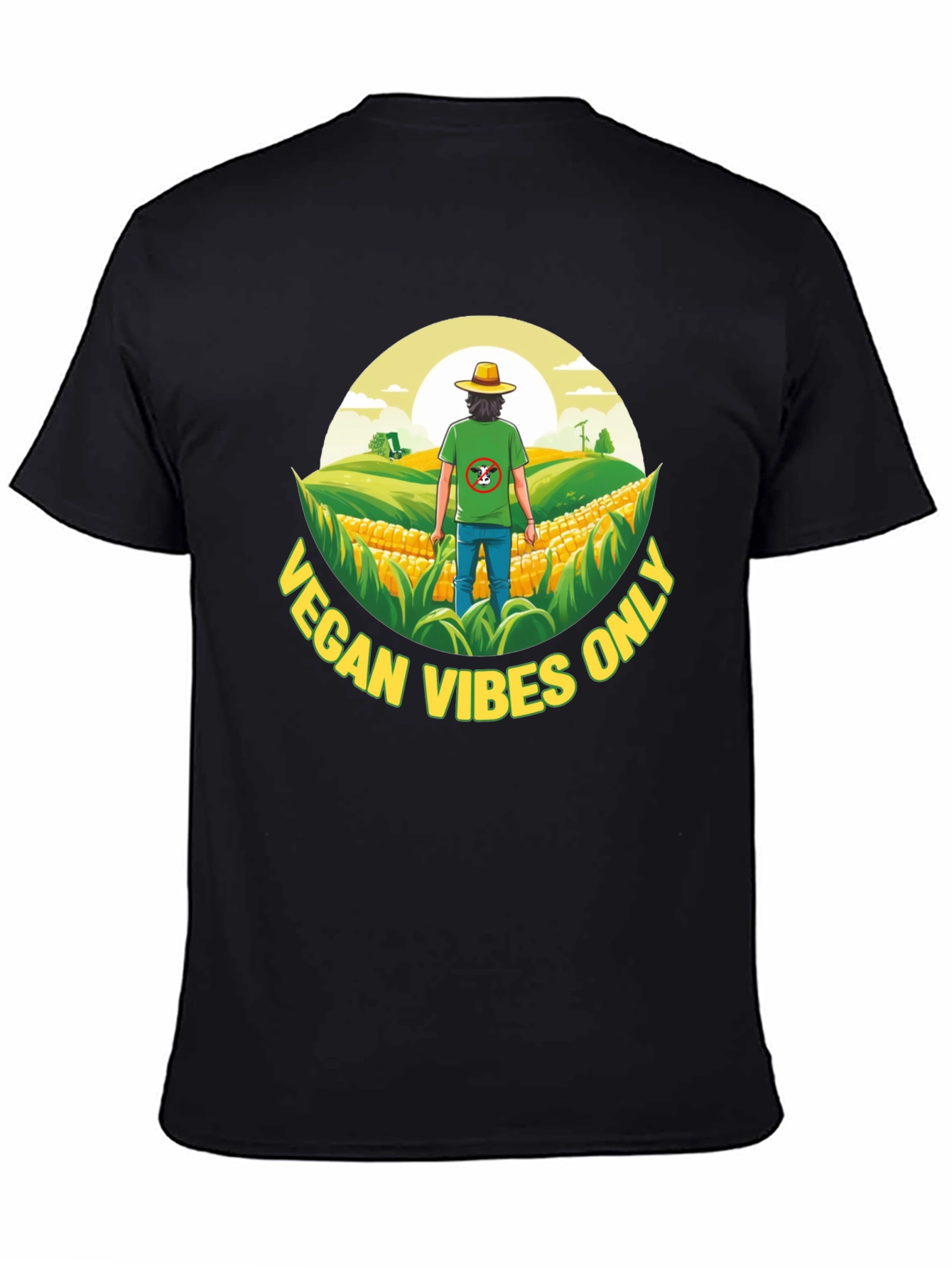 Vegan Vibes Only Graphic Tee - Black