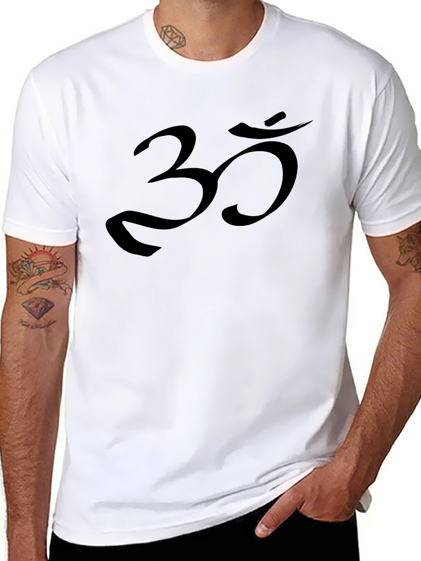 Om Symbol Black T-Shirt - Spiritual Yoga Tee