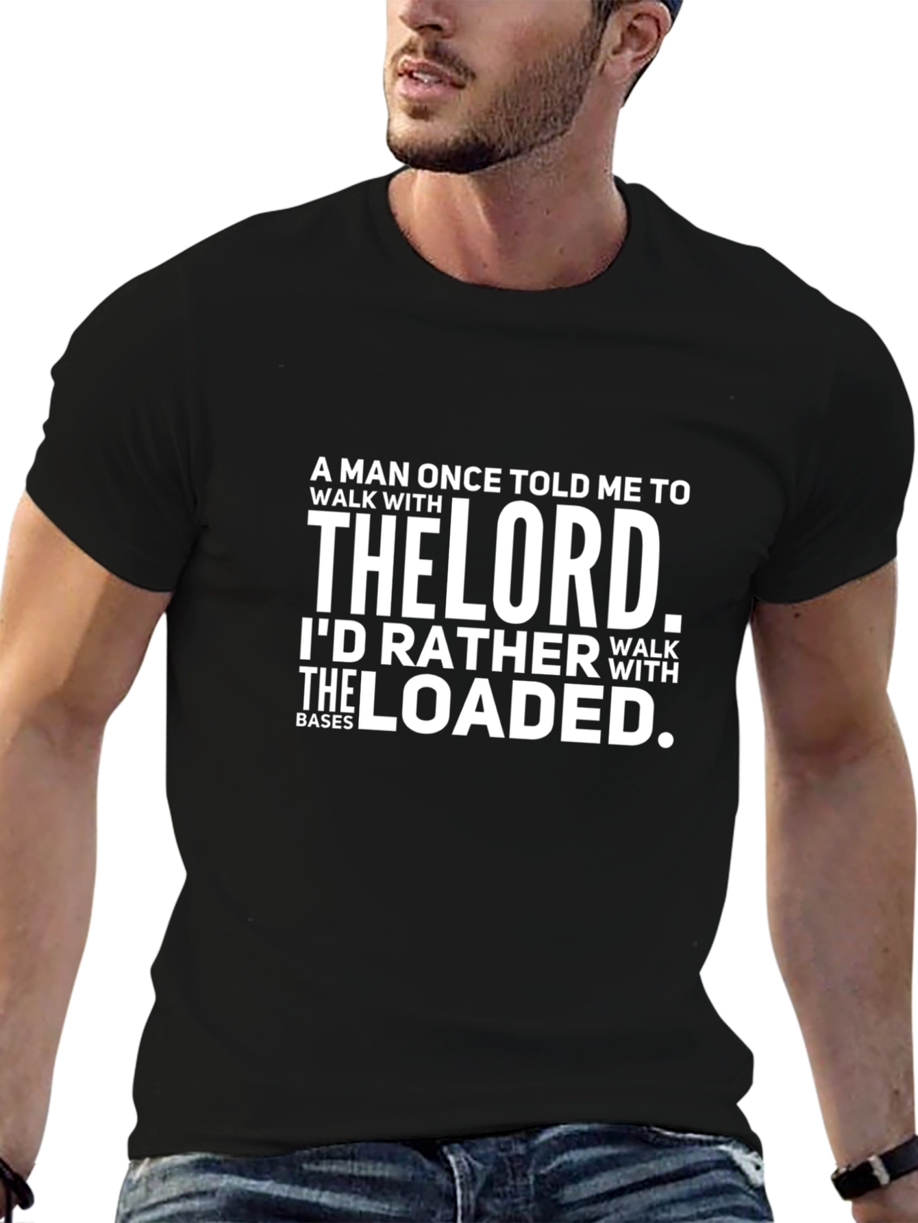 Walk With The Loaded T-Shirt - Funny Baseball Tee