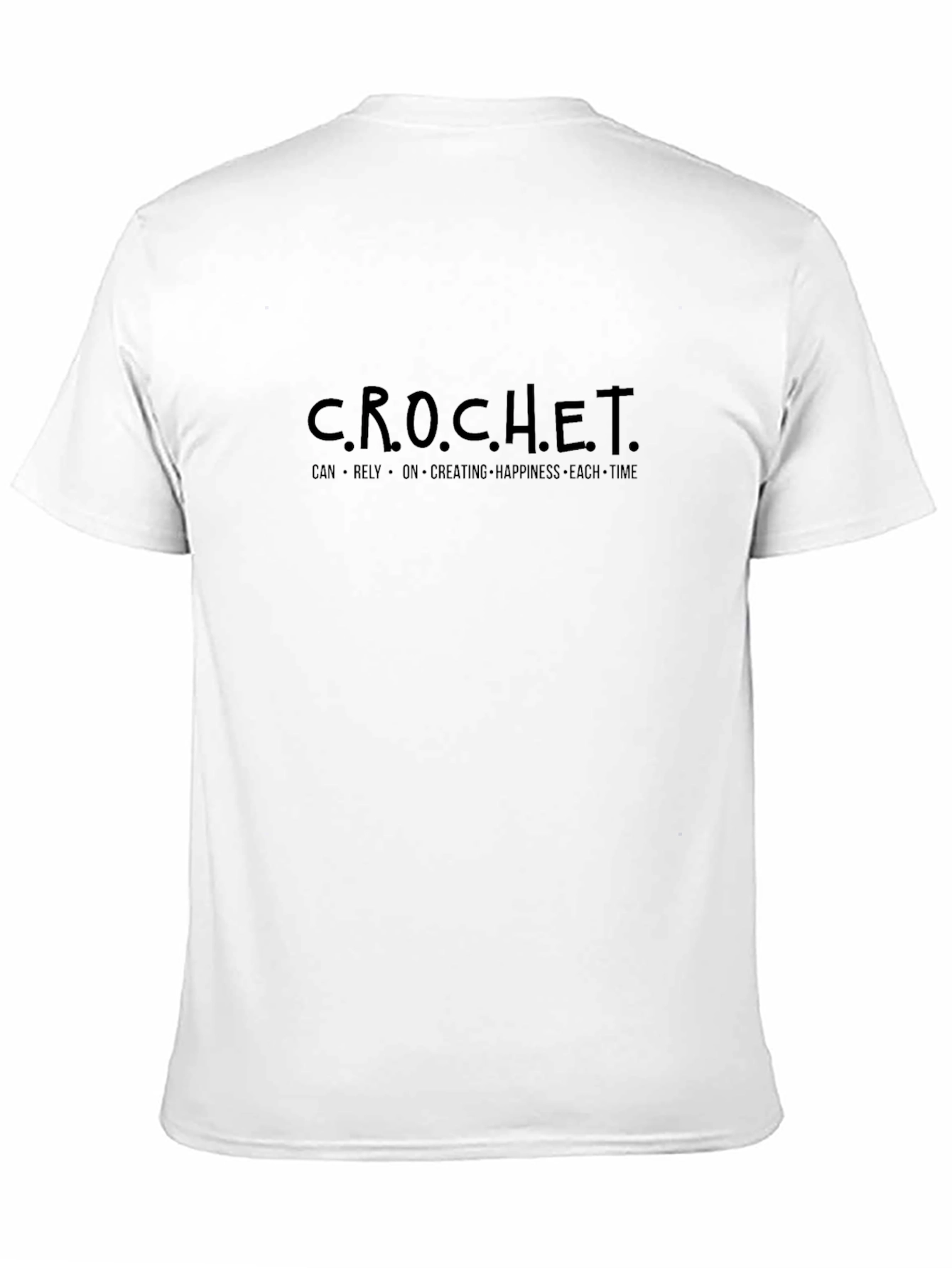 CROCHET Acronym Black Graphic T-Shirt