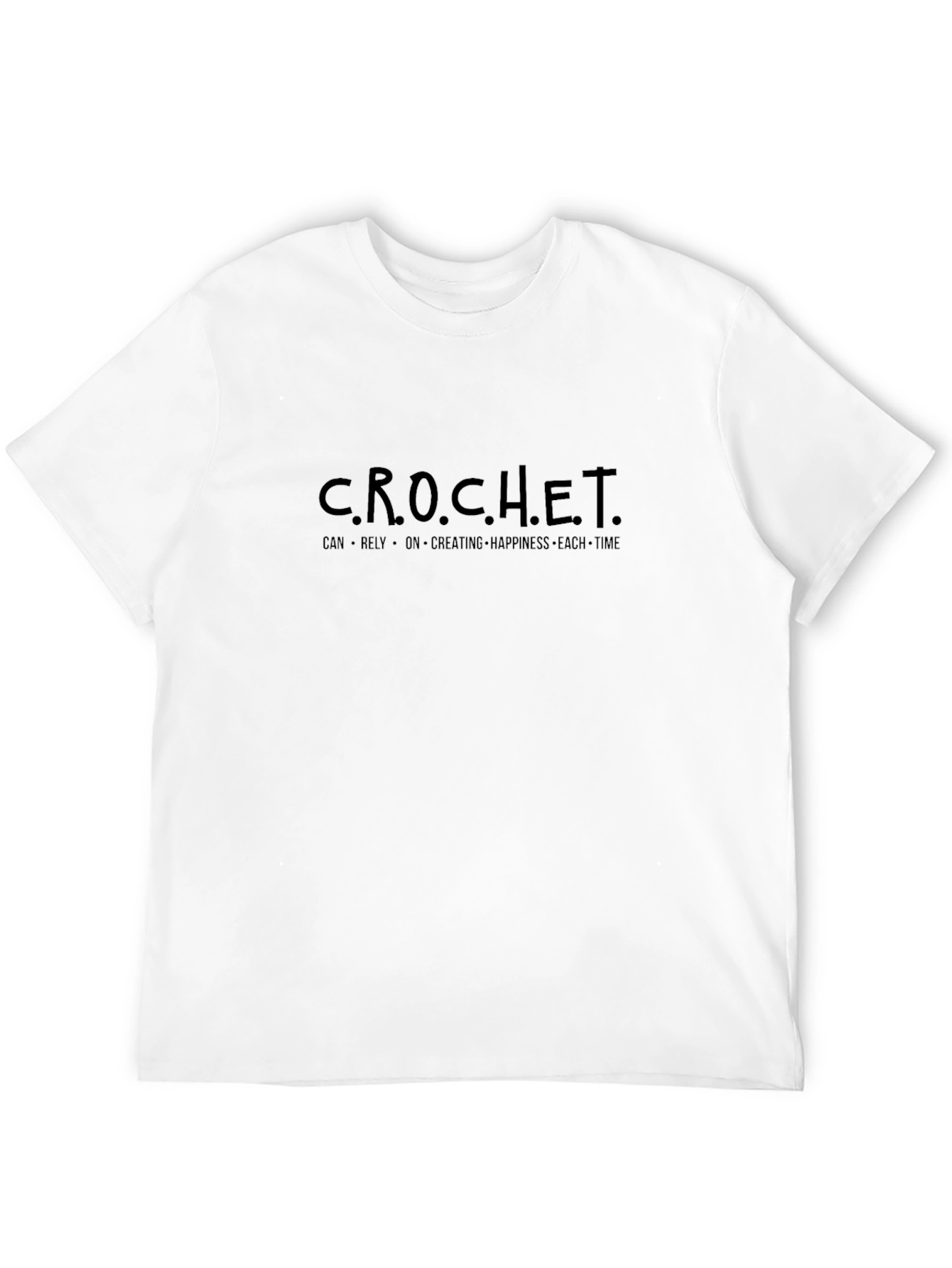 CROCHET Acronym Black Graphic T-Shirt