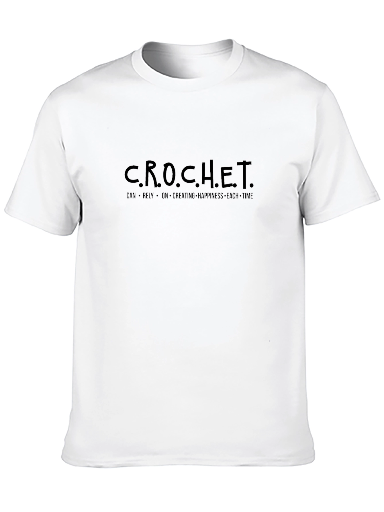 CROCHET Acronym Black Graphic T-Shirt
