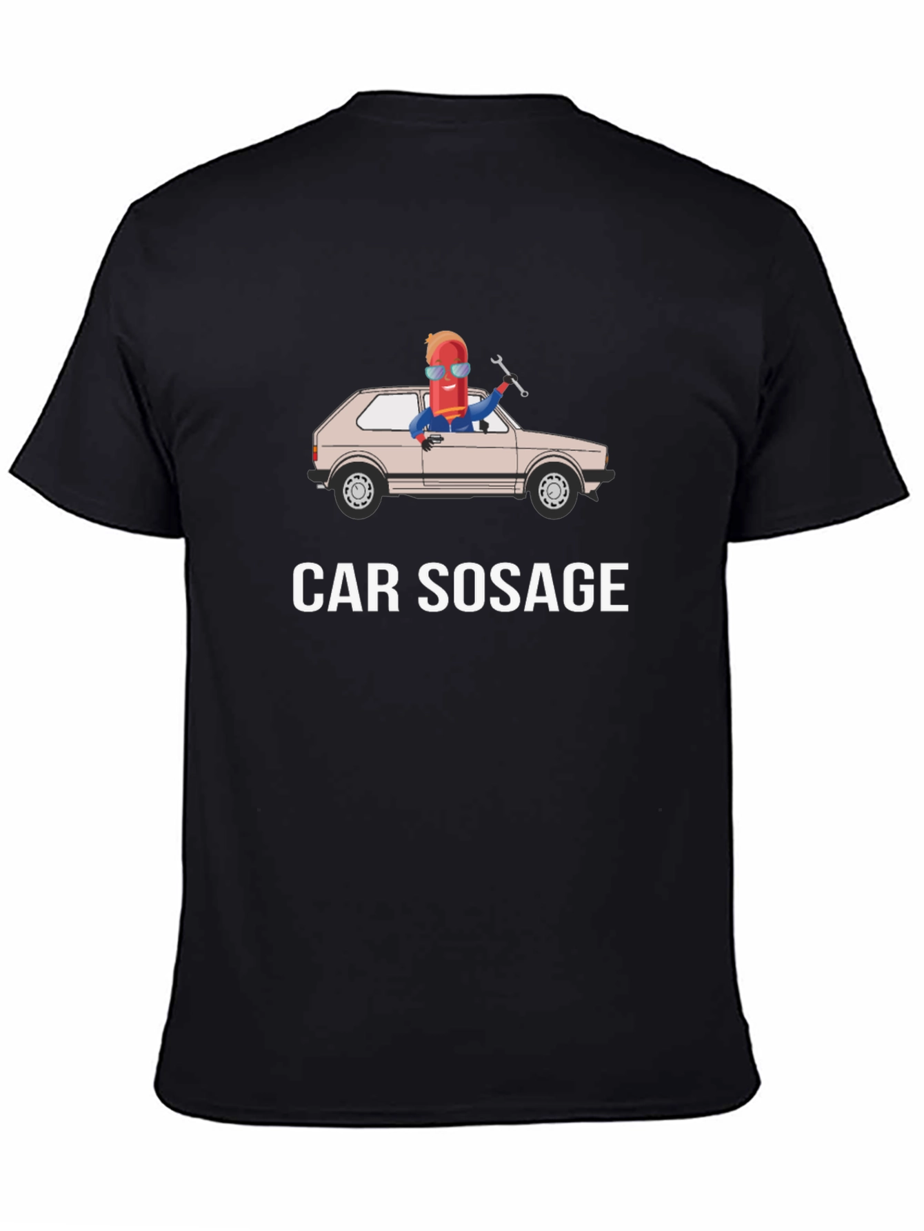 Car Sosage T-Shirt - Funny Sausage Car Graphic Tee