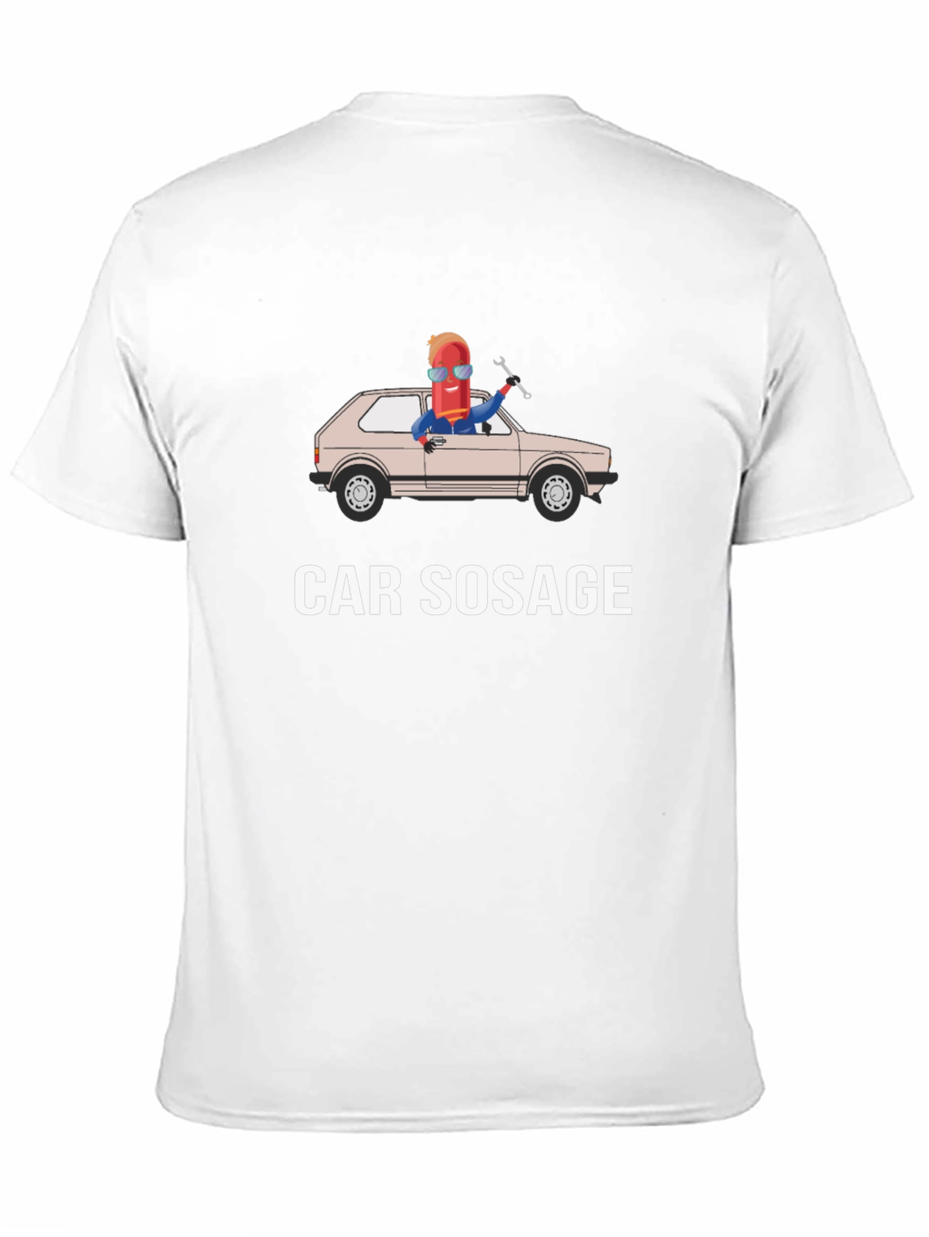 Car Sosage T-Shirt - Funny Sausage Car Graphic Tee