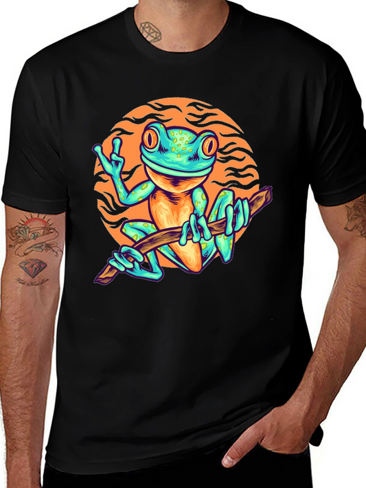 Funky Frog Graphic Tee - Cool Cartoon Style