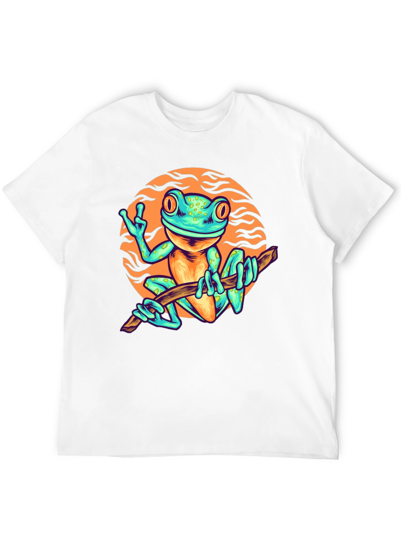 Funky Frog Graphic Tee - Cool Cartoon Style