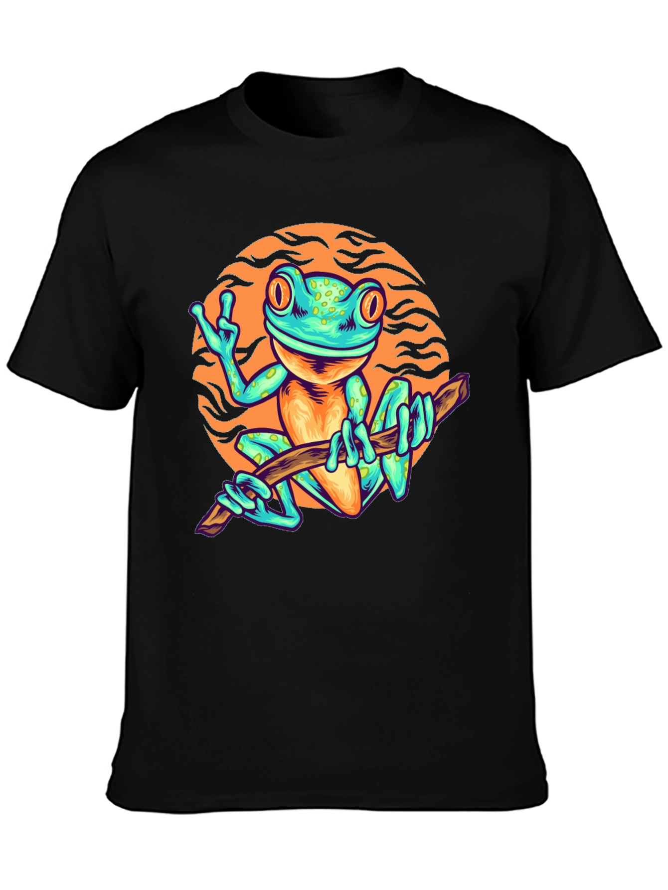 Funky Frog Graphic Tee - Cool Cartoon Style