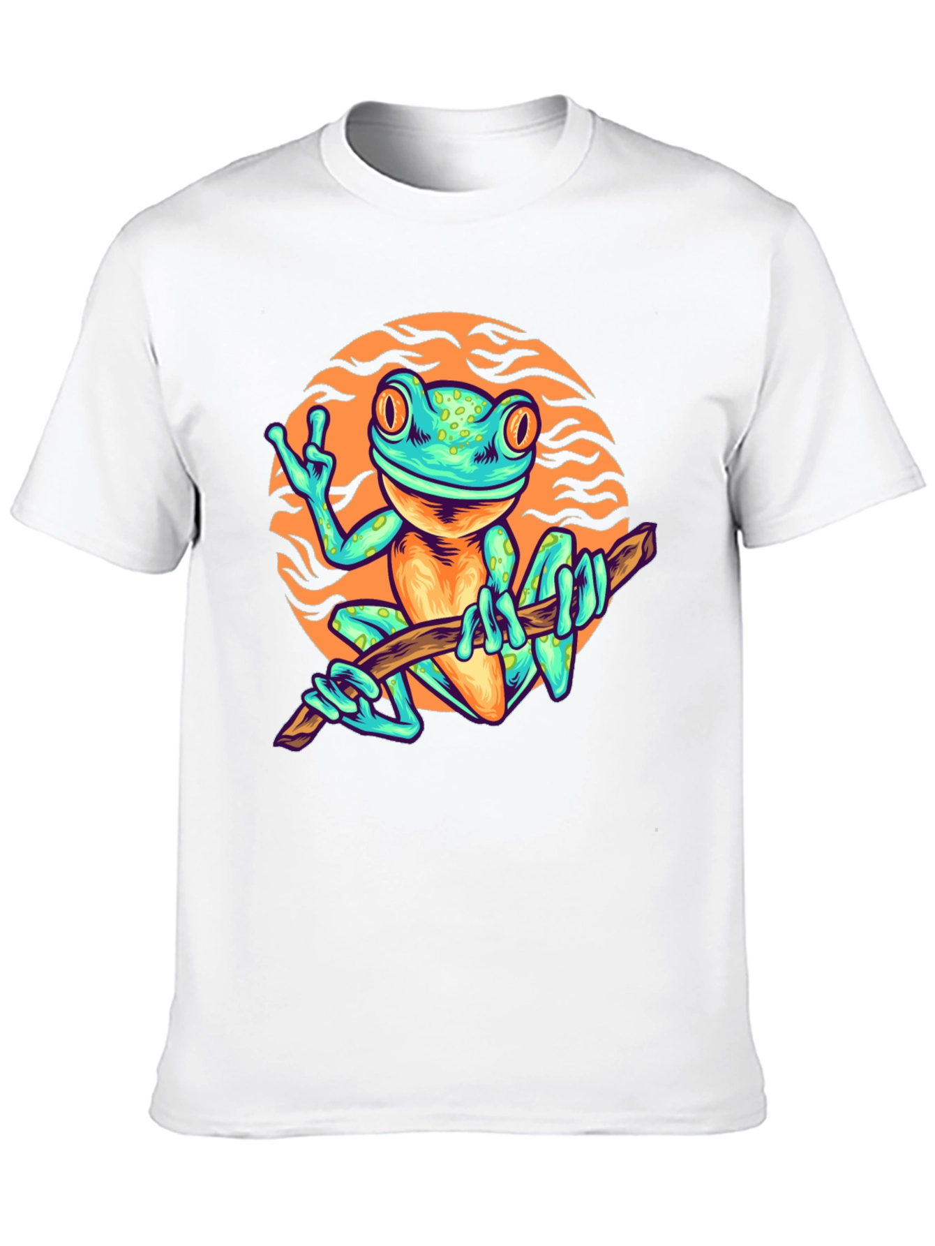 Funky Frog Graphic Tee - Cool Cartoon Style