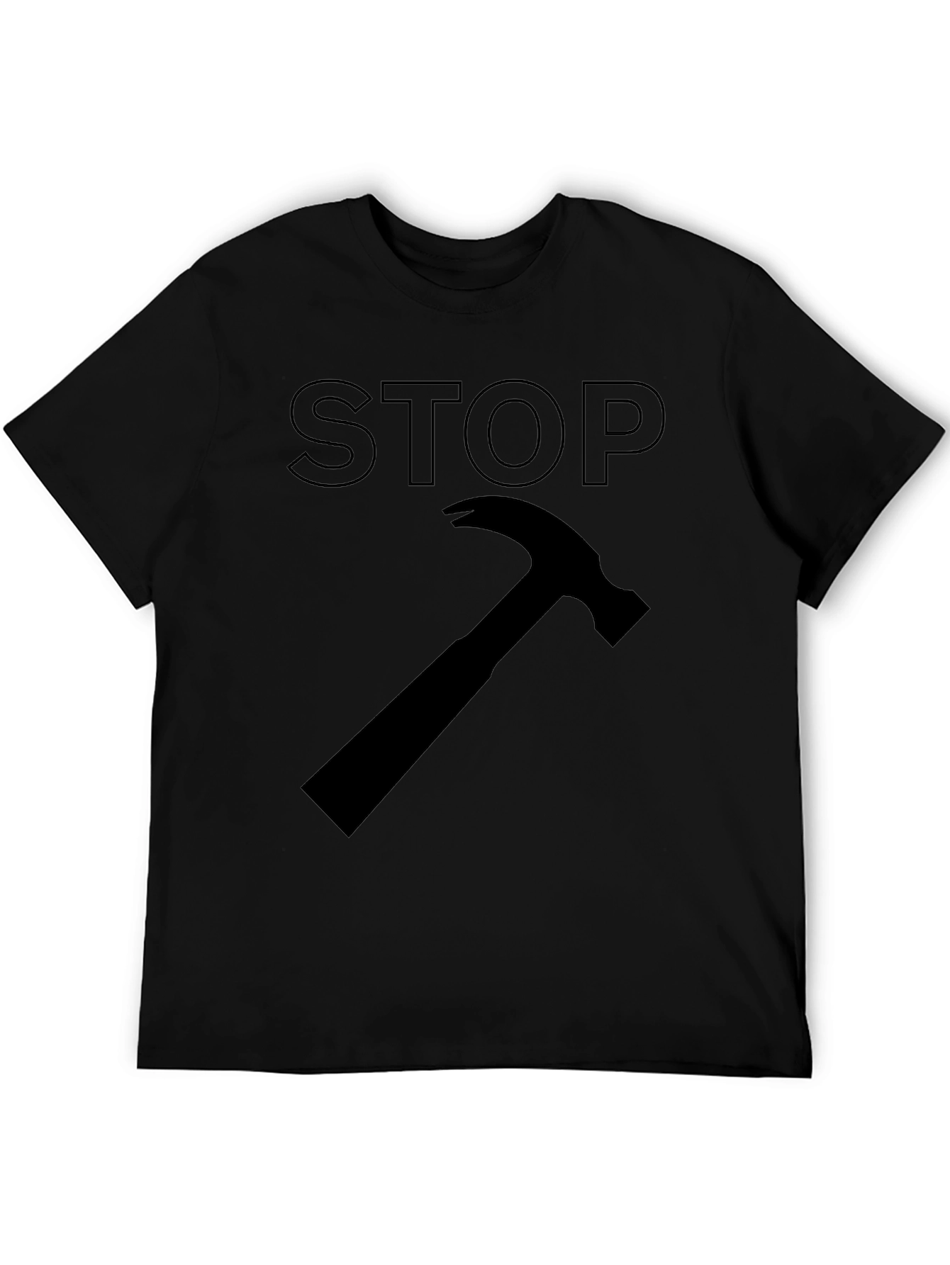 Stop Hammer Time Black Graphic Tee