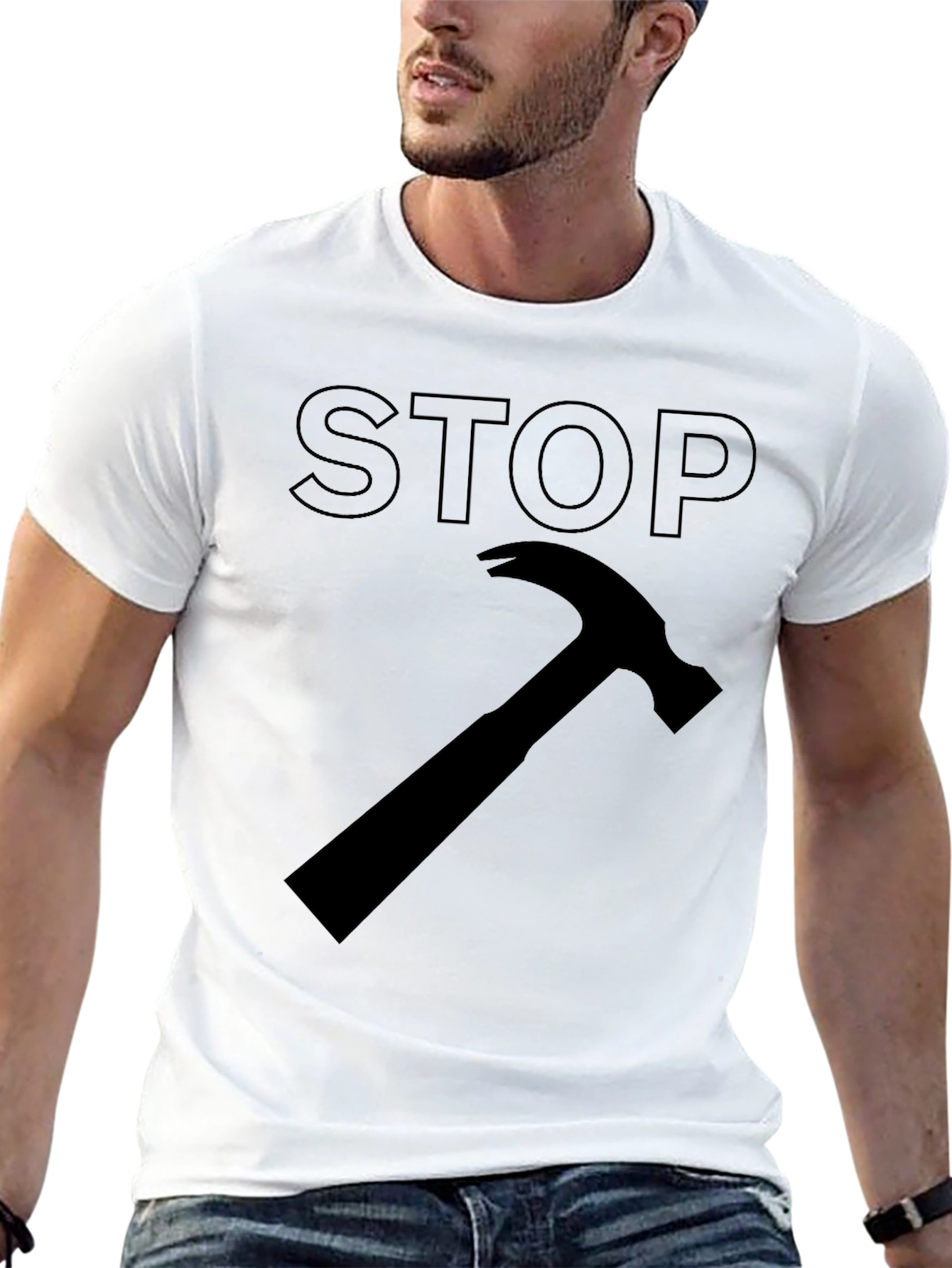 Stop Hammer Time Black Graphic Tee