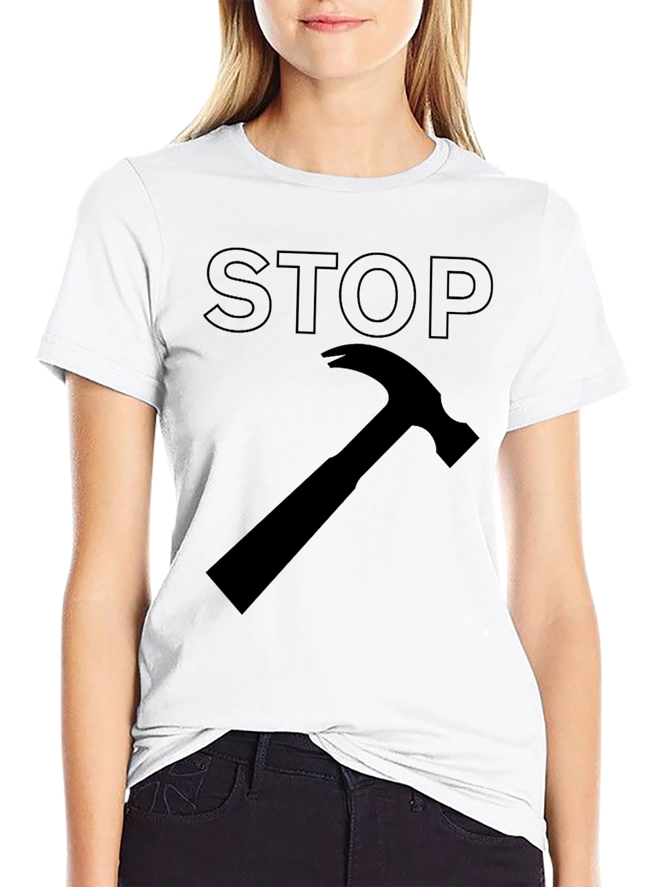 Stop Hammer Time Black Graphic Tee
