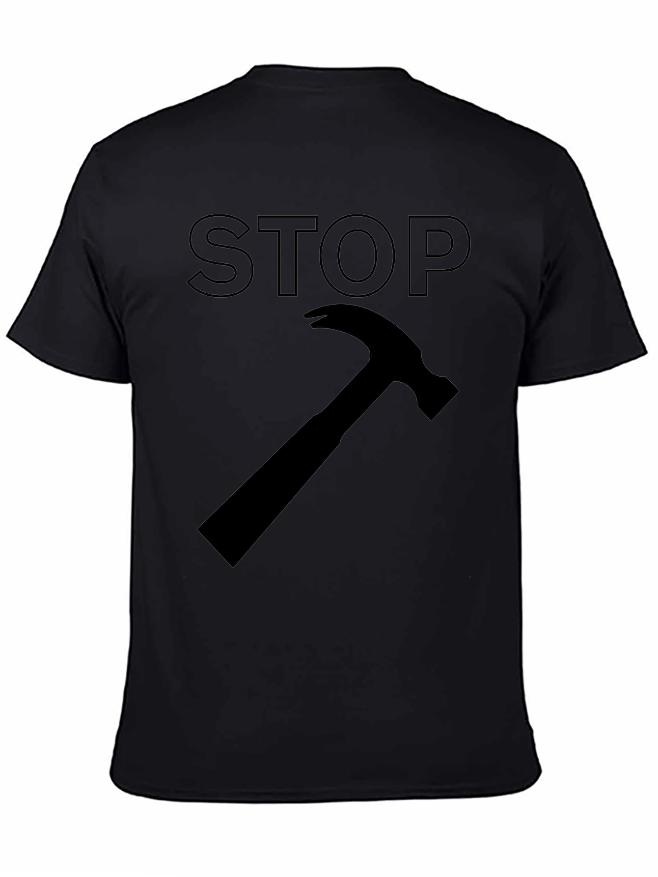 Stop Hammer Time Black Graphic Tee