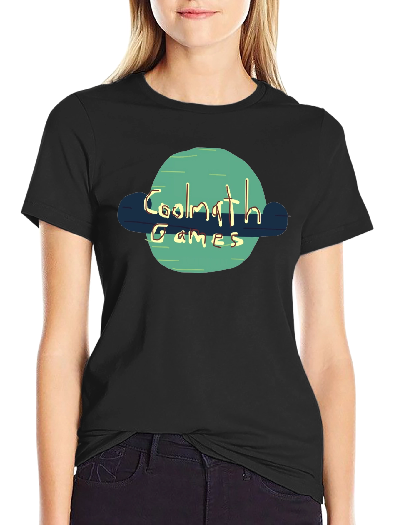 Coolmath Games Black T-Shirt Fun Casual Wear