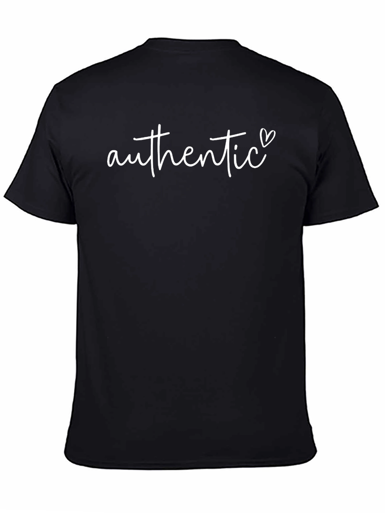 Authentic Heart Graphic Tee - Black Unisex Shirt