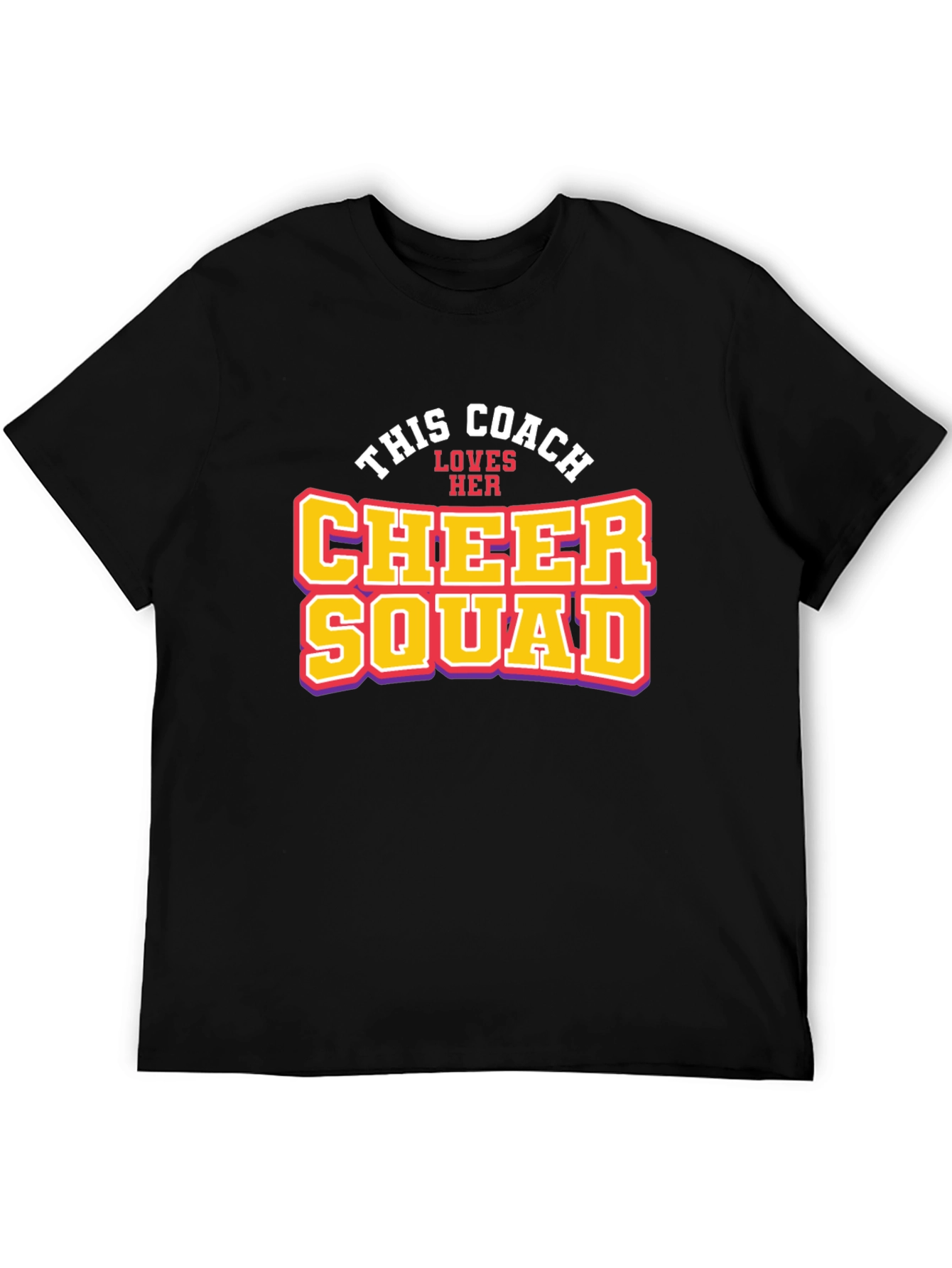 Cheer Squad Coach T-Shirt - Black