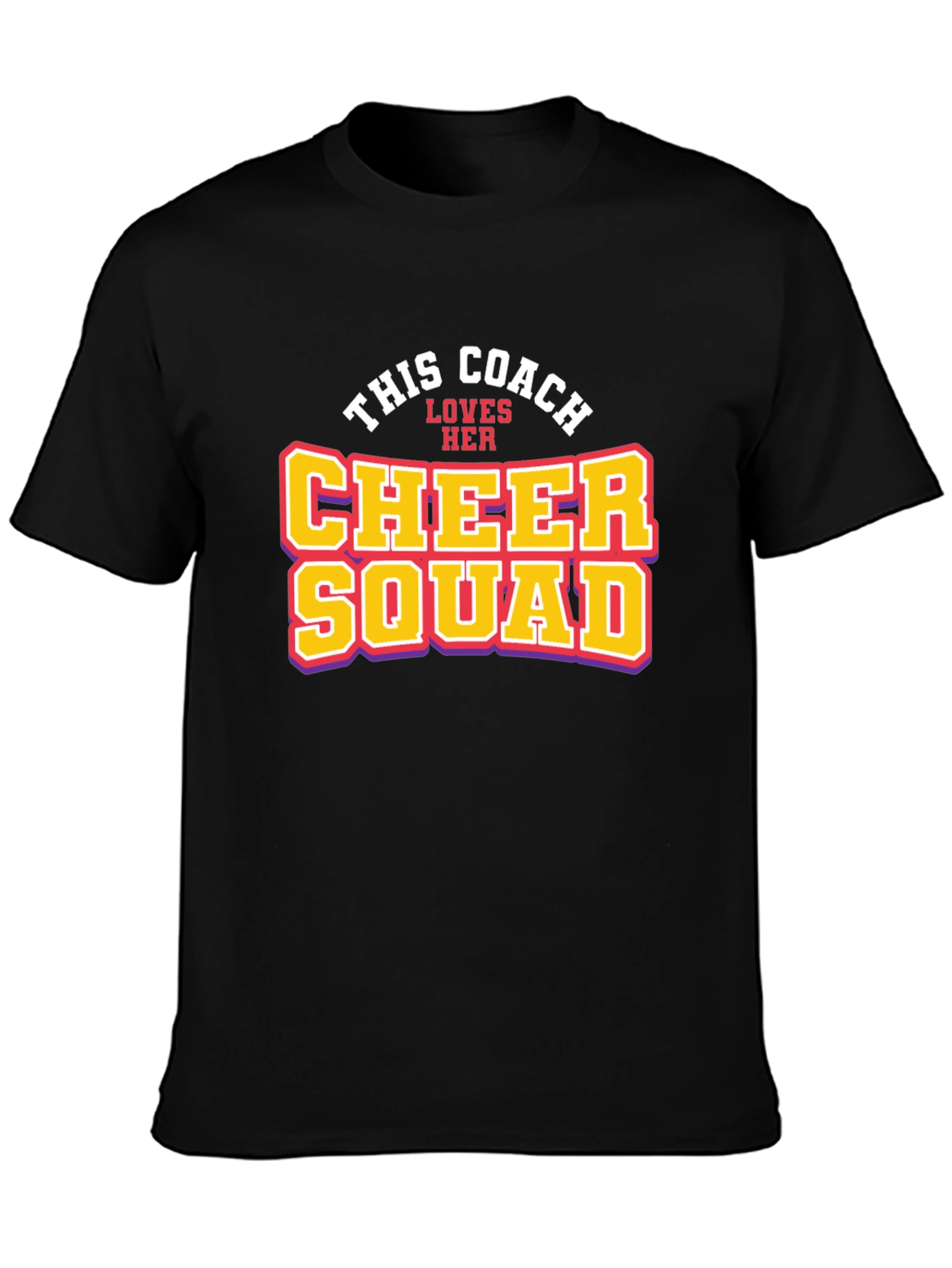 Cheer Squad Coach T-Shirt - Black