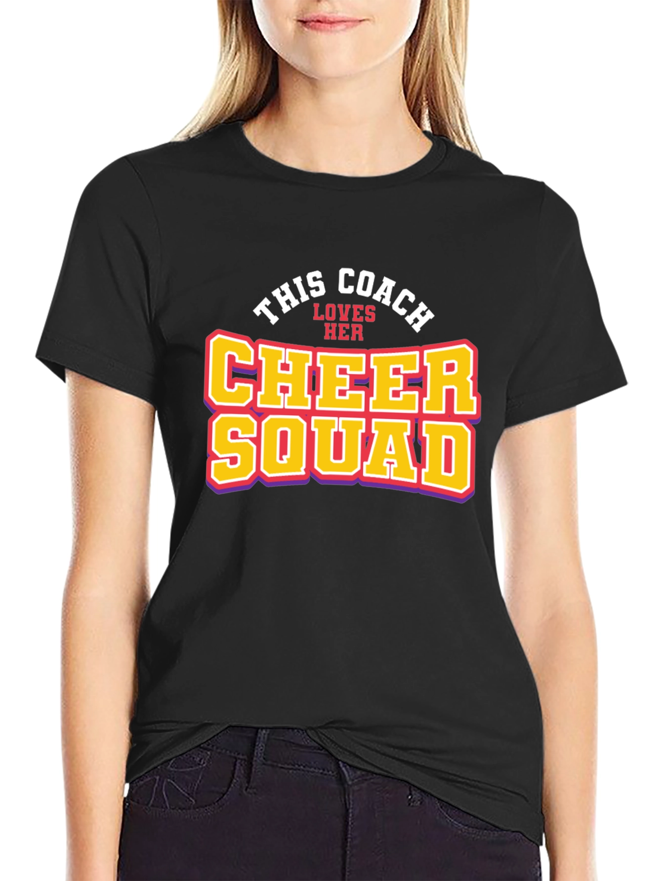 Cheer Squad Coach T-Shirt - Black