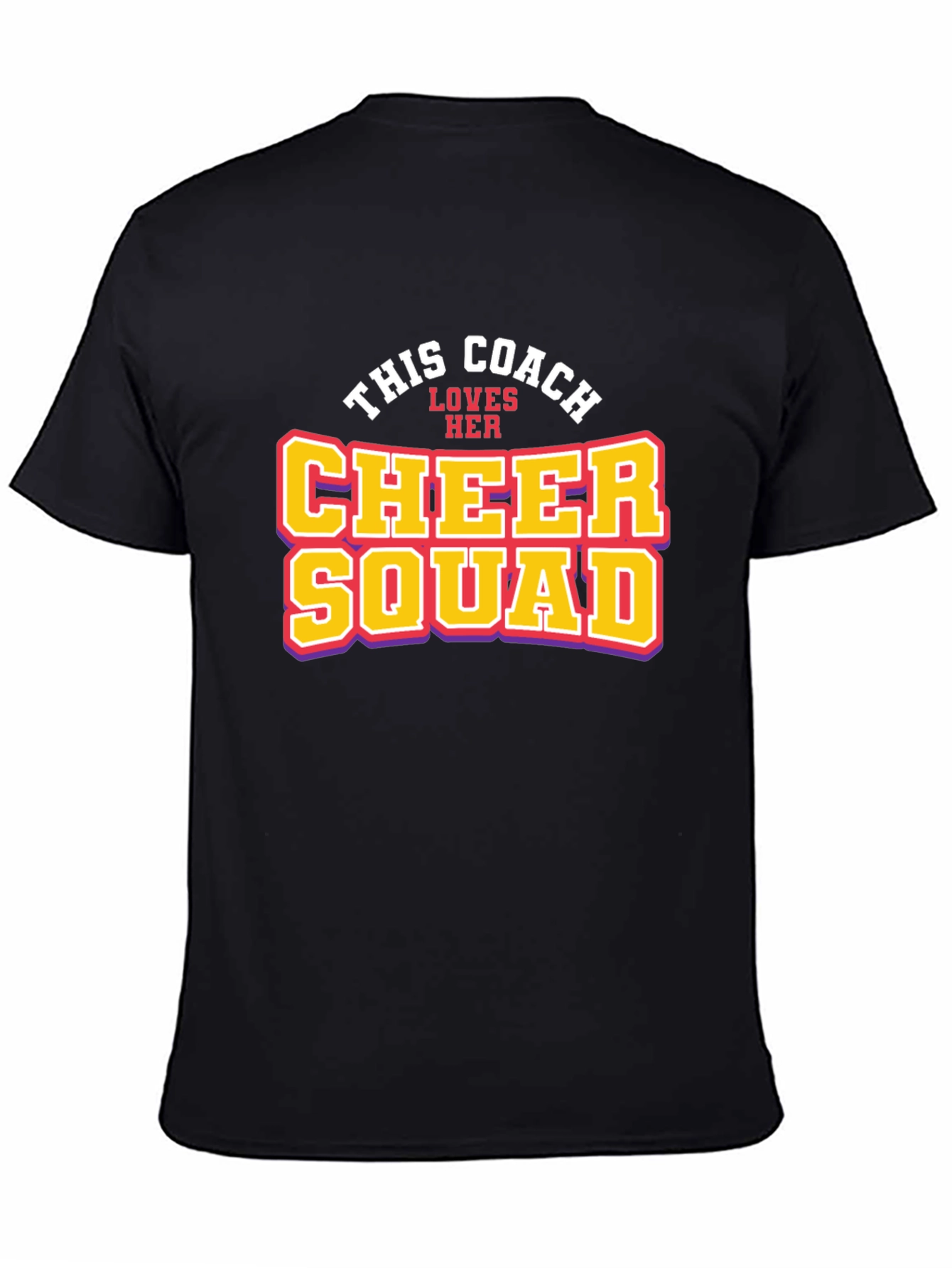 Cheer Squad Coach T-Shirt - Black