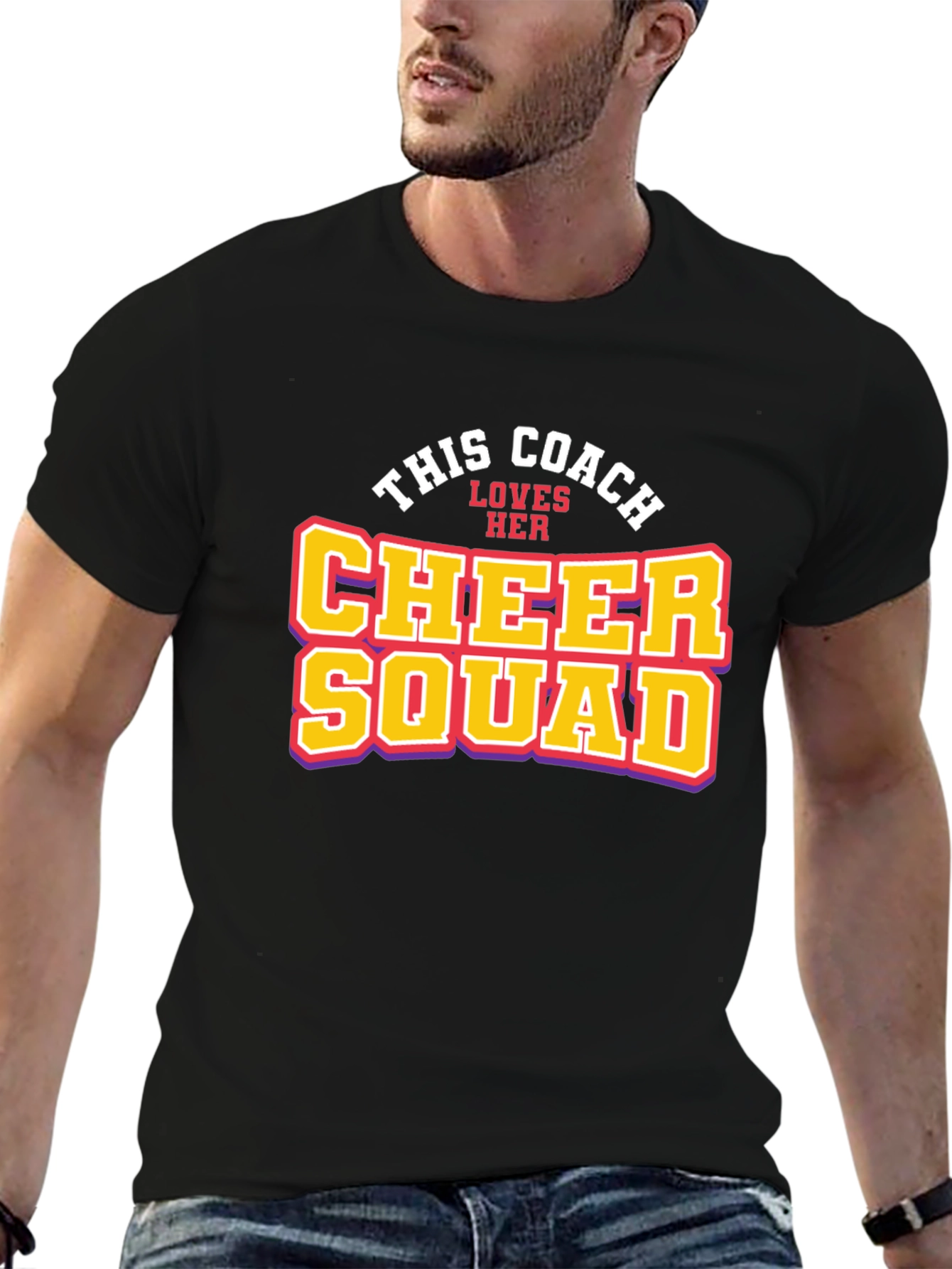Cheer Squad Coach T-Shirt - Black
