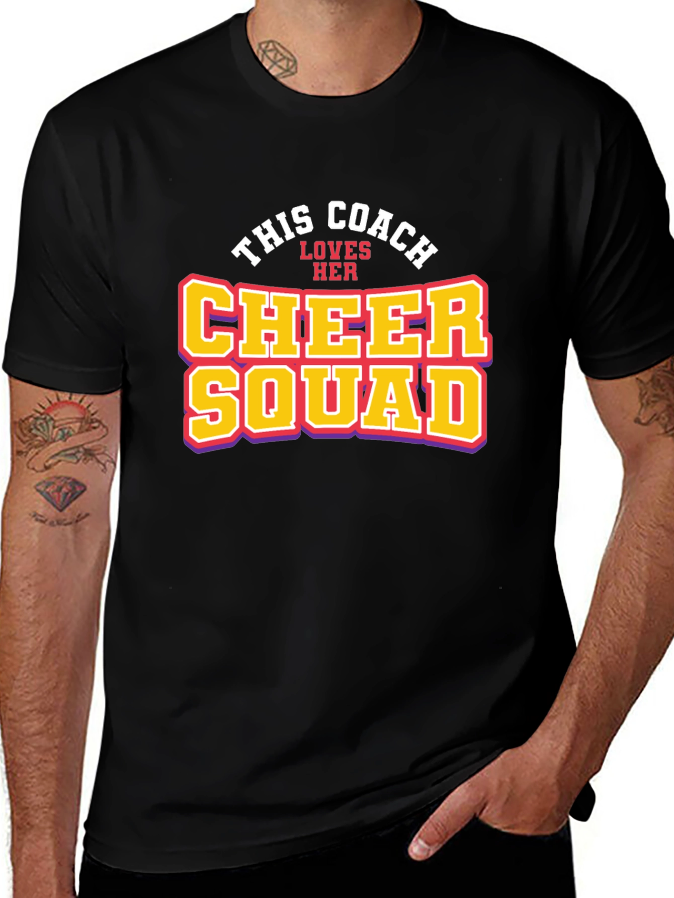 Cheer Squad Coach T-Shirt - Black