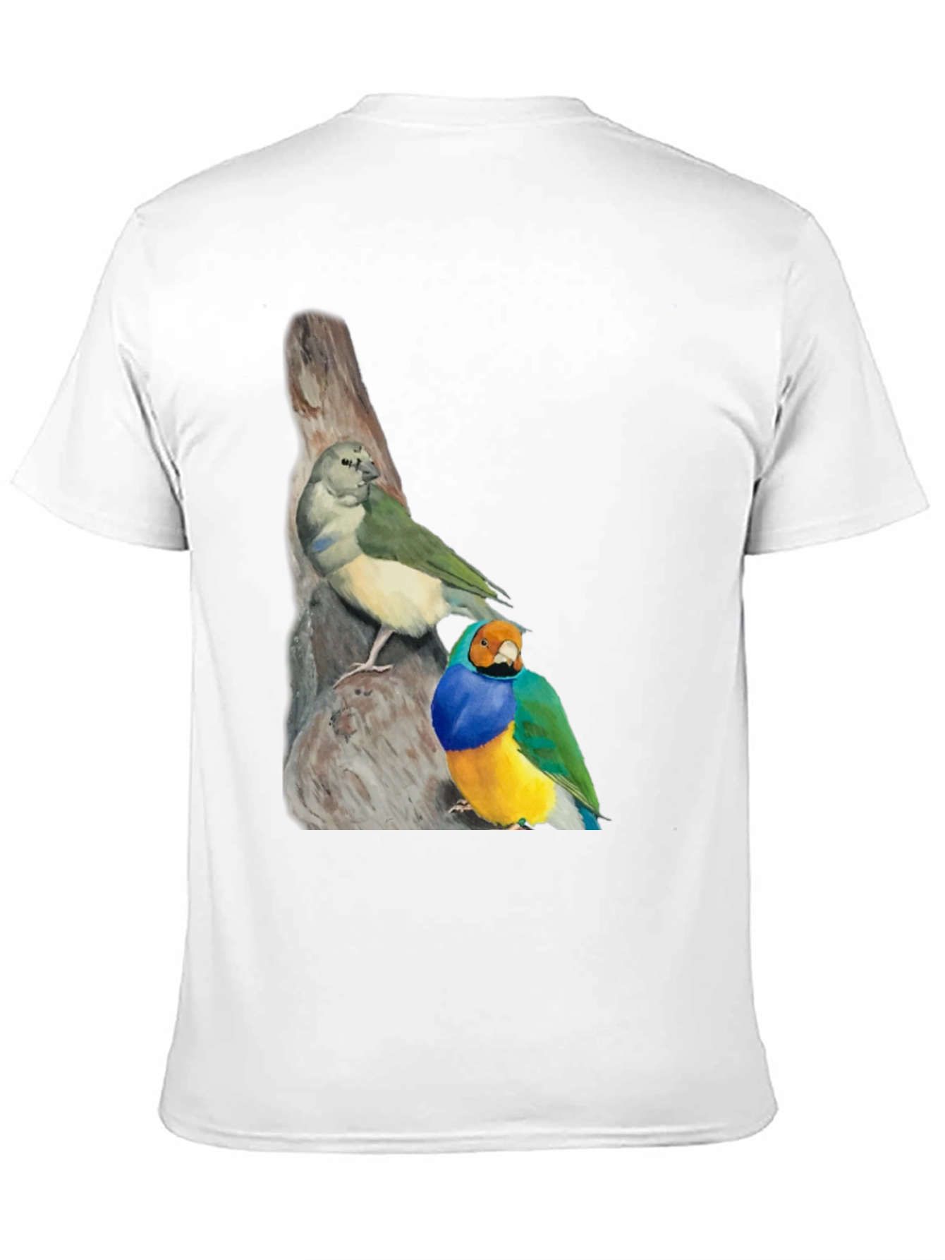 Birds on Branch Black T-Shirt