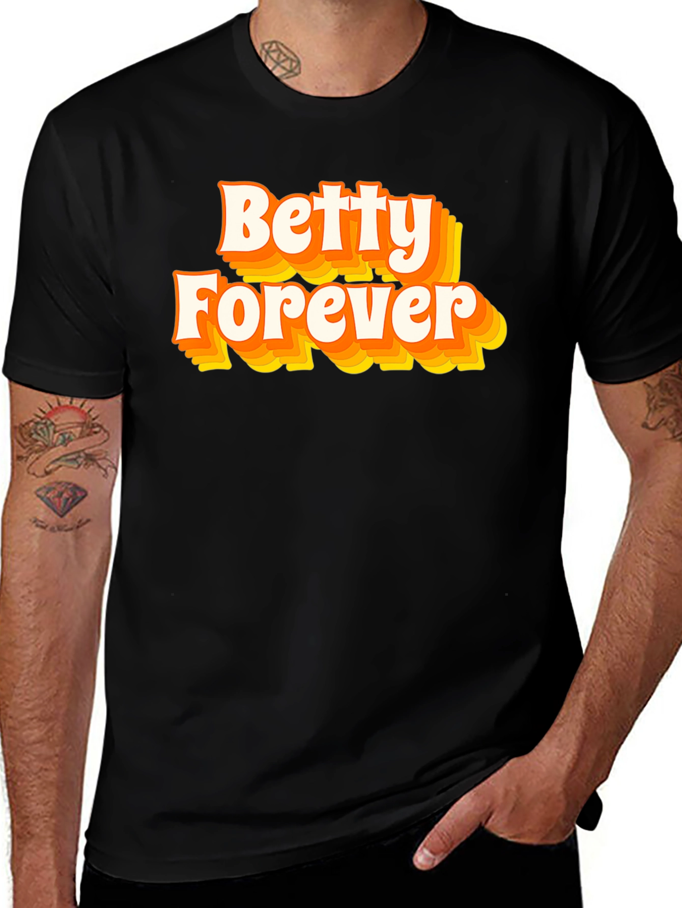 Betty Forever Retro Graphic Tee - Black