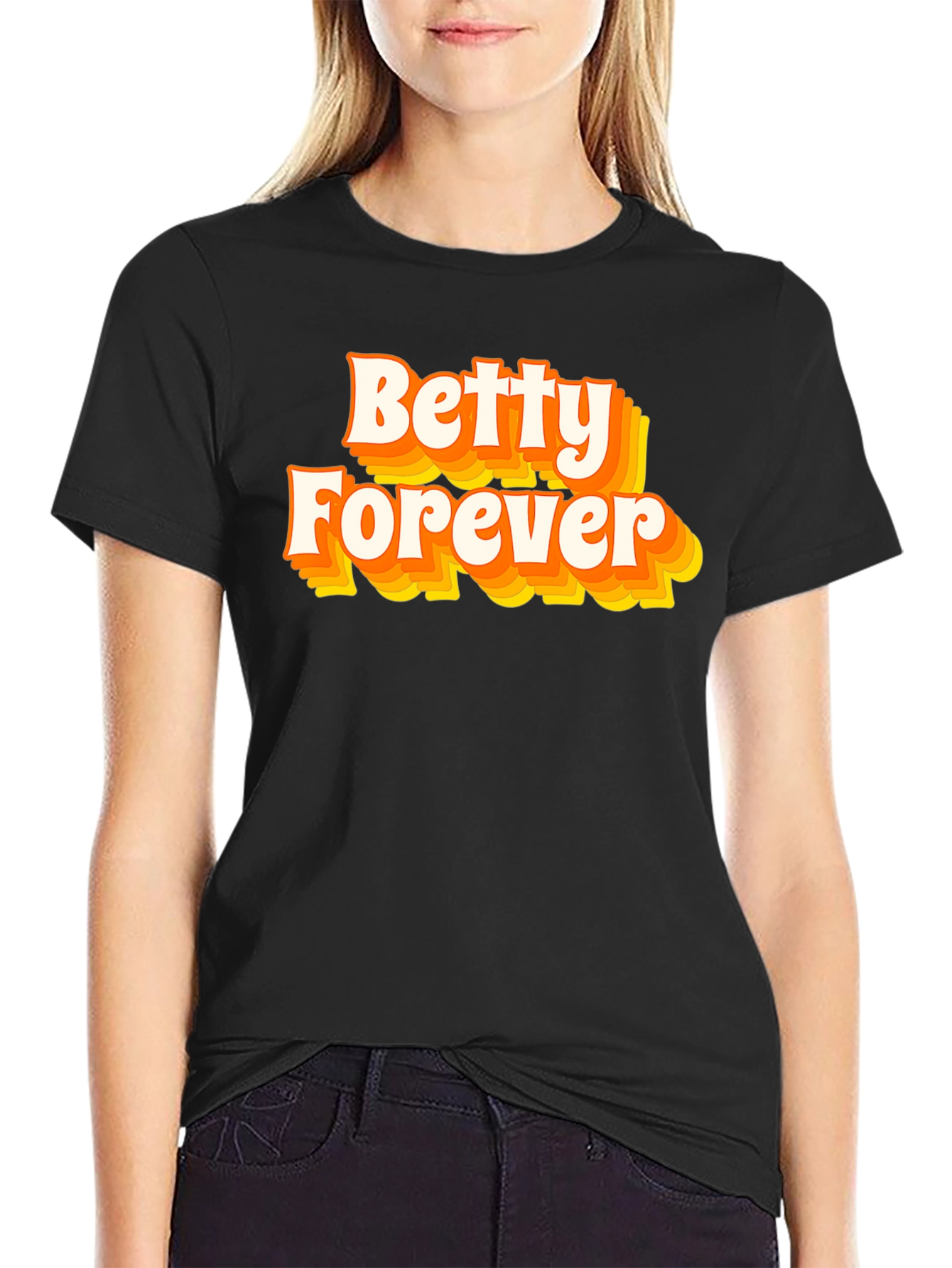 Betty Forever Retro Graphic Tee - Black