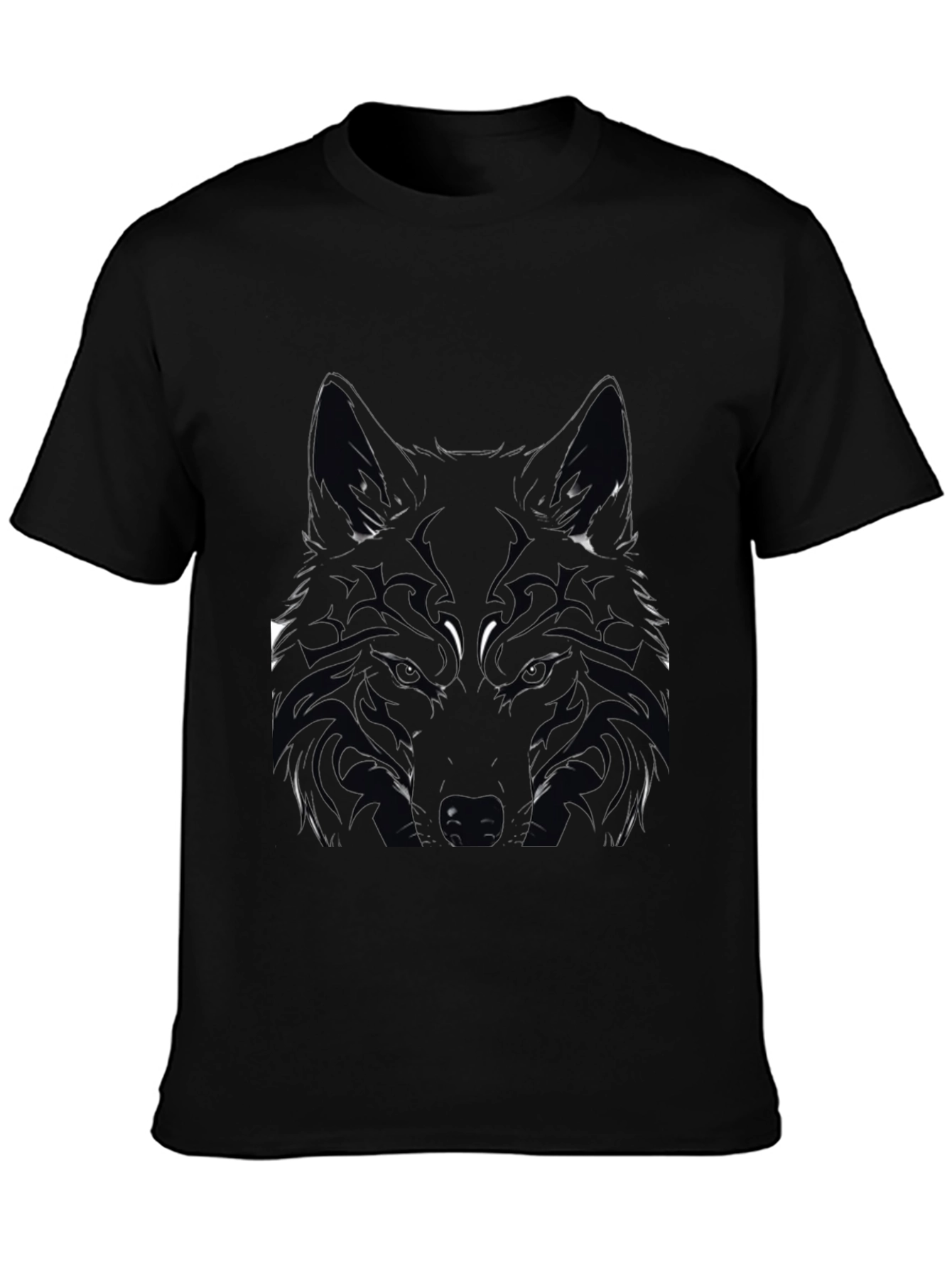 Black Wolf Graphic Tee - Mens Short Sleeve