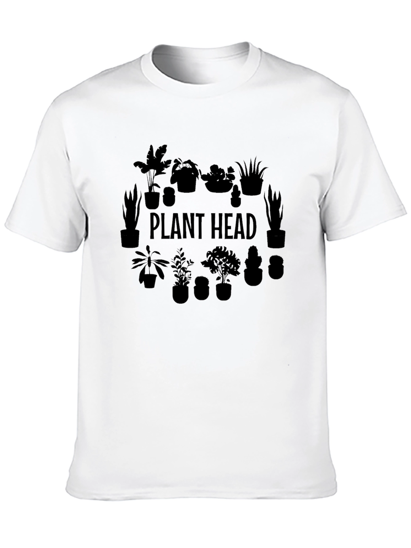 Plant Head Graphic Tee - Black Unisex T-Shirt