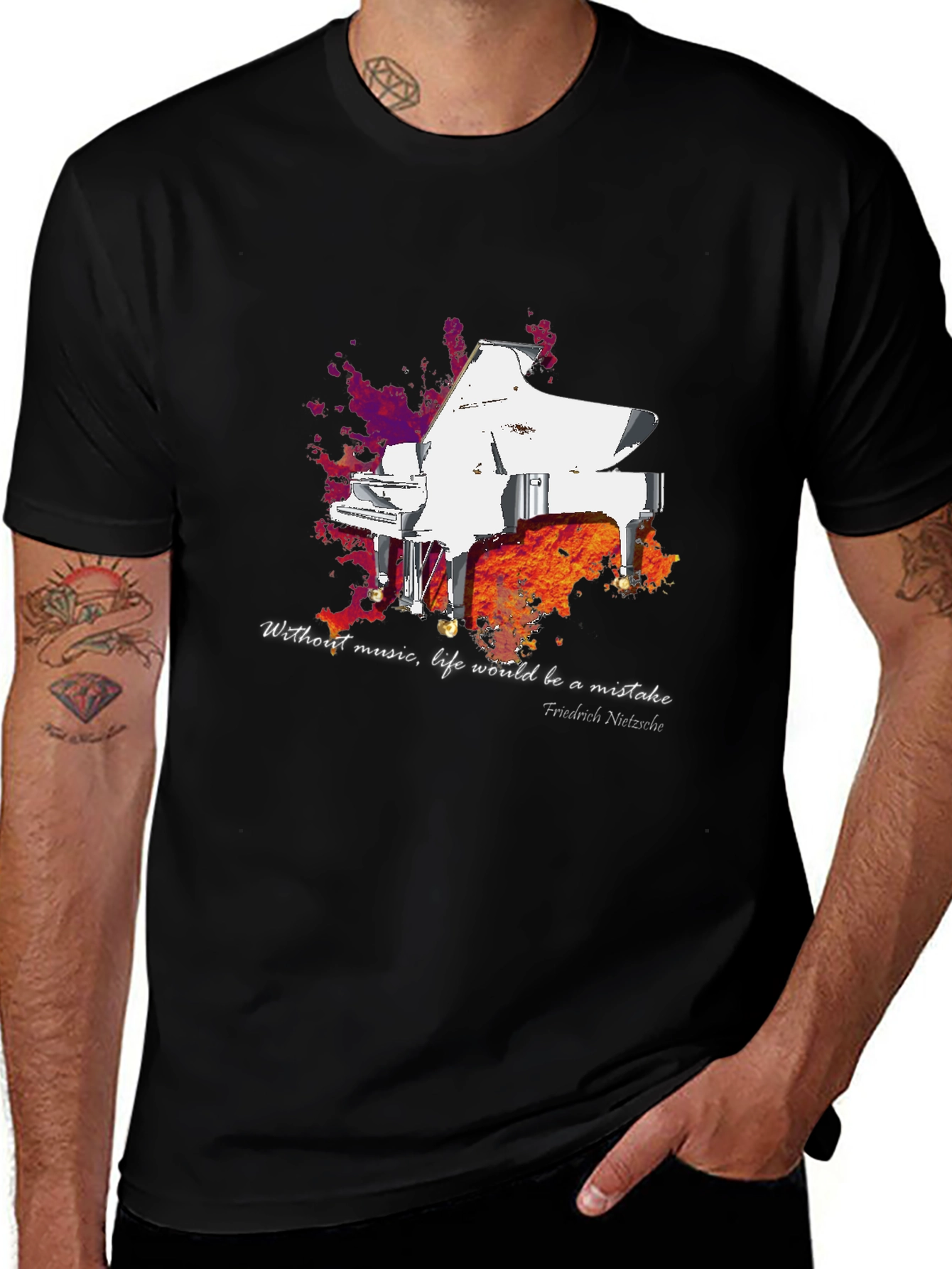 Grand Piano T-Shirt - Music Lover Tee