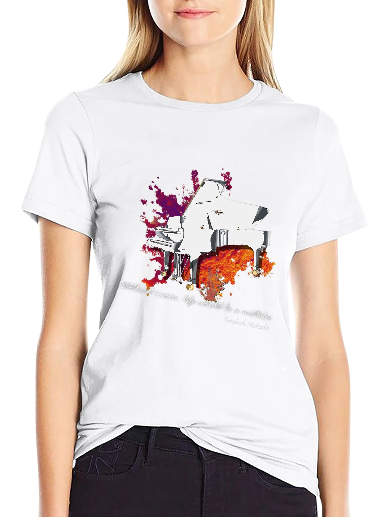 Grand Piano T-Shirt - Music Lover Tee