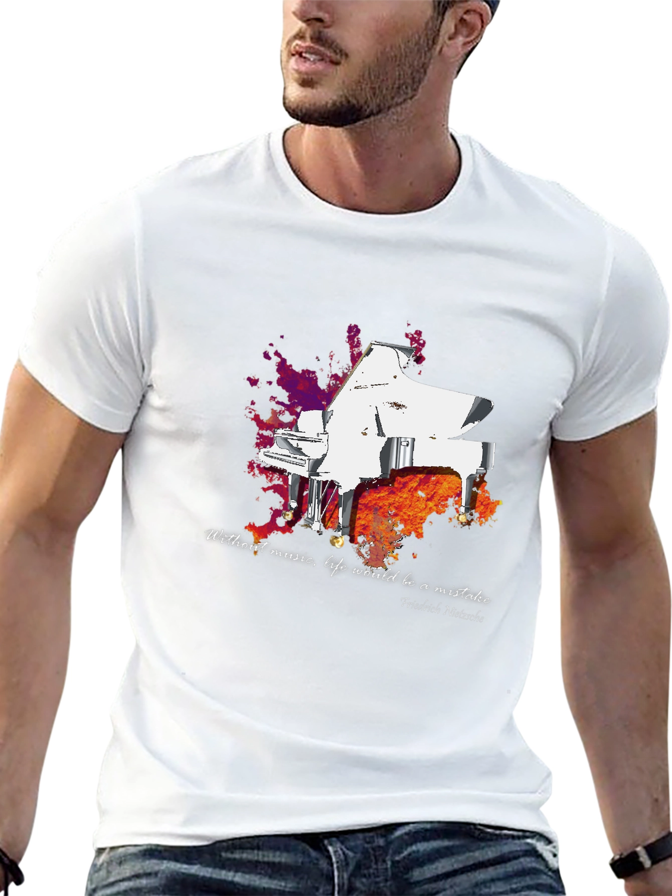Grand Piano T-Shirt - Music Lover Tee
